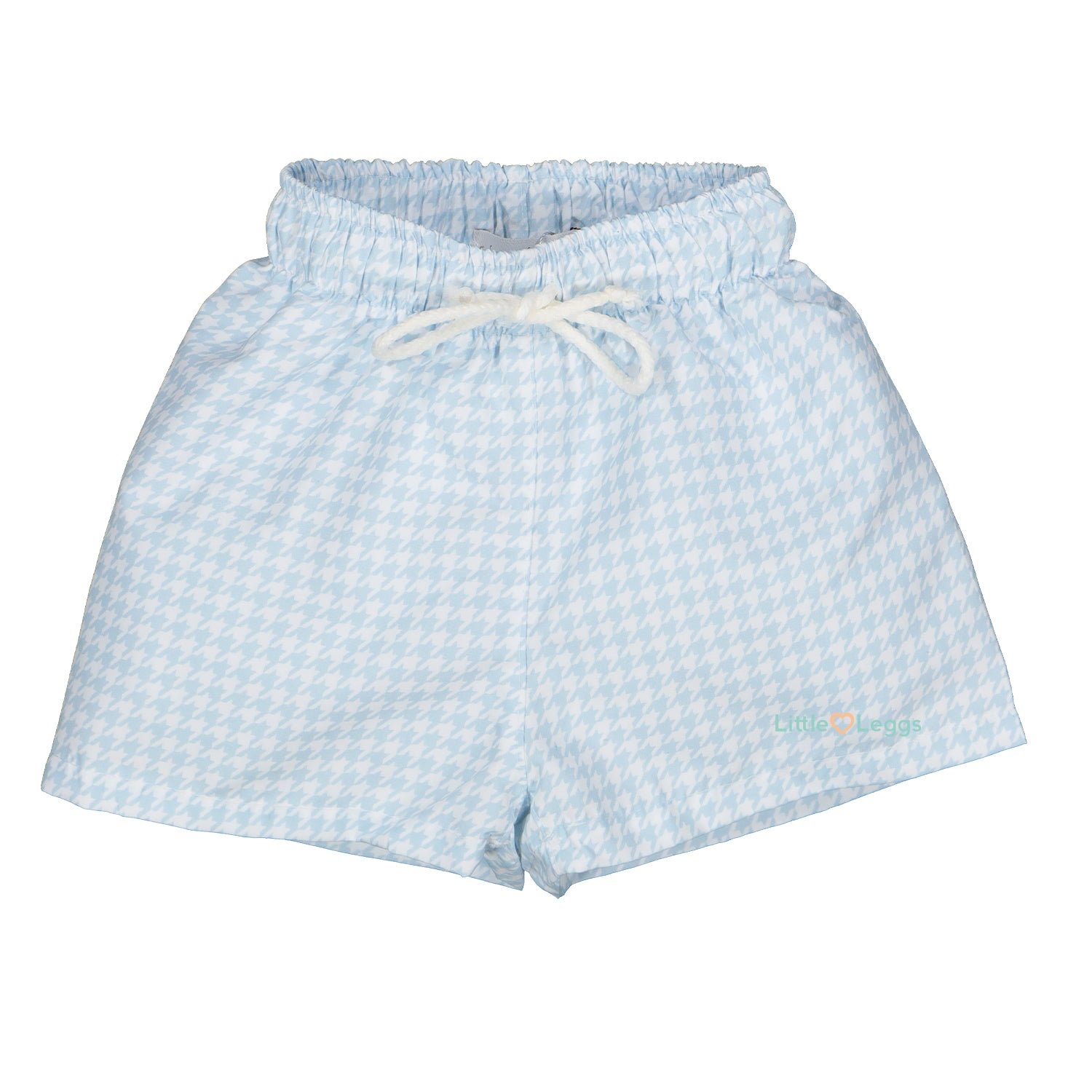 Blue Houndstooth Swim-shorts