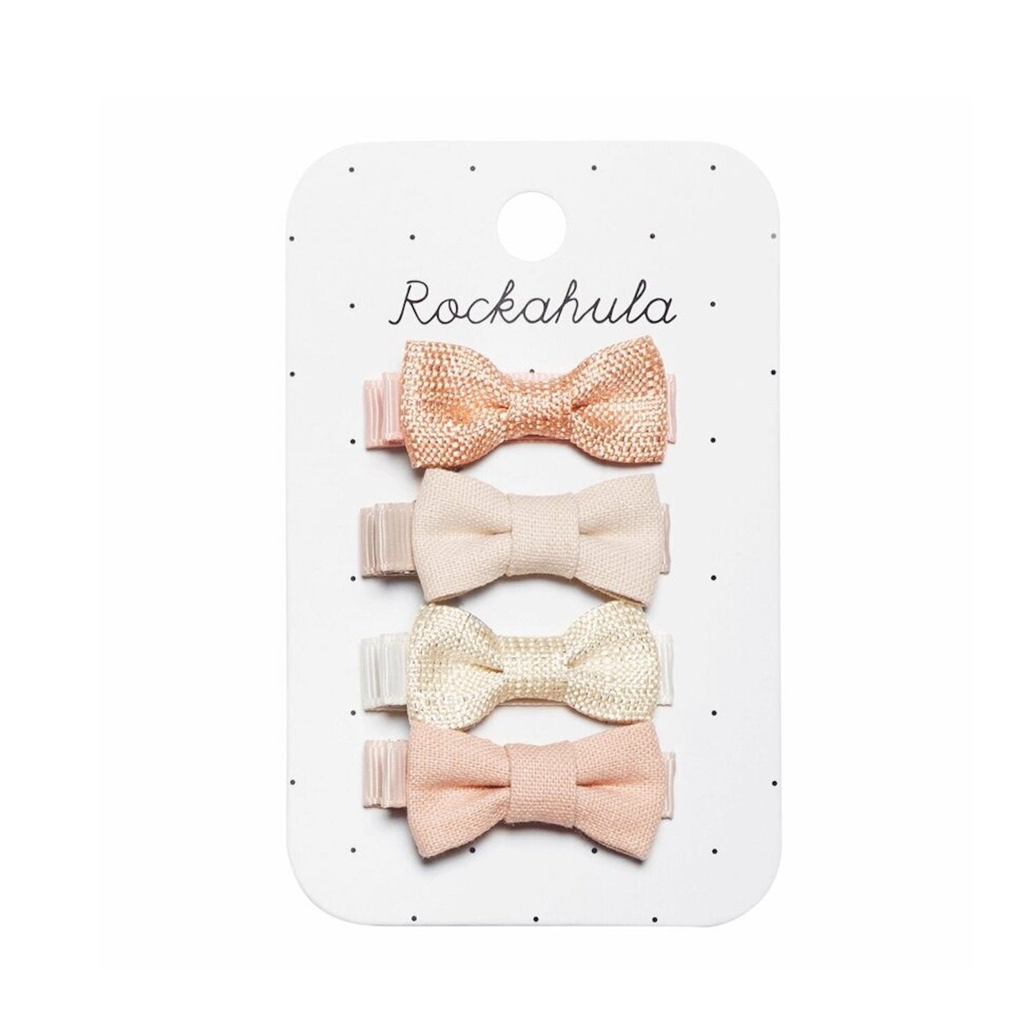 Linen Mini Bow Clips