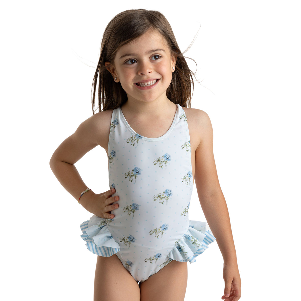 Floral Side Frill Swimsuit