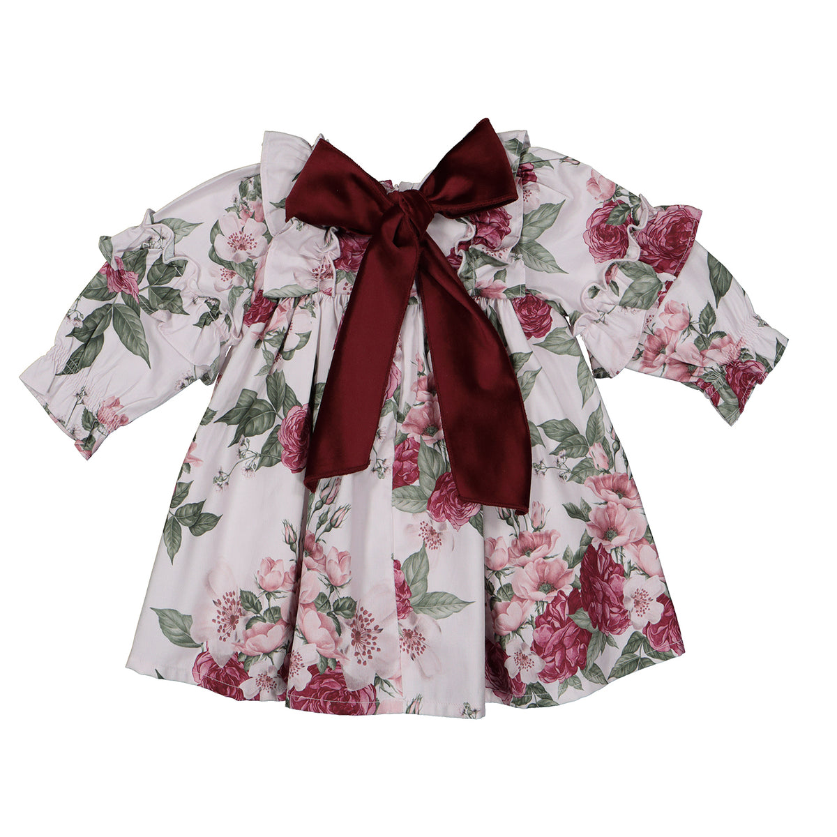 Cherry Floral Print Dress