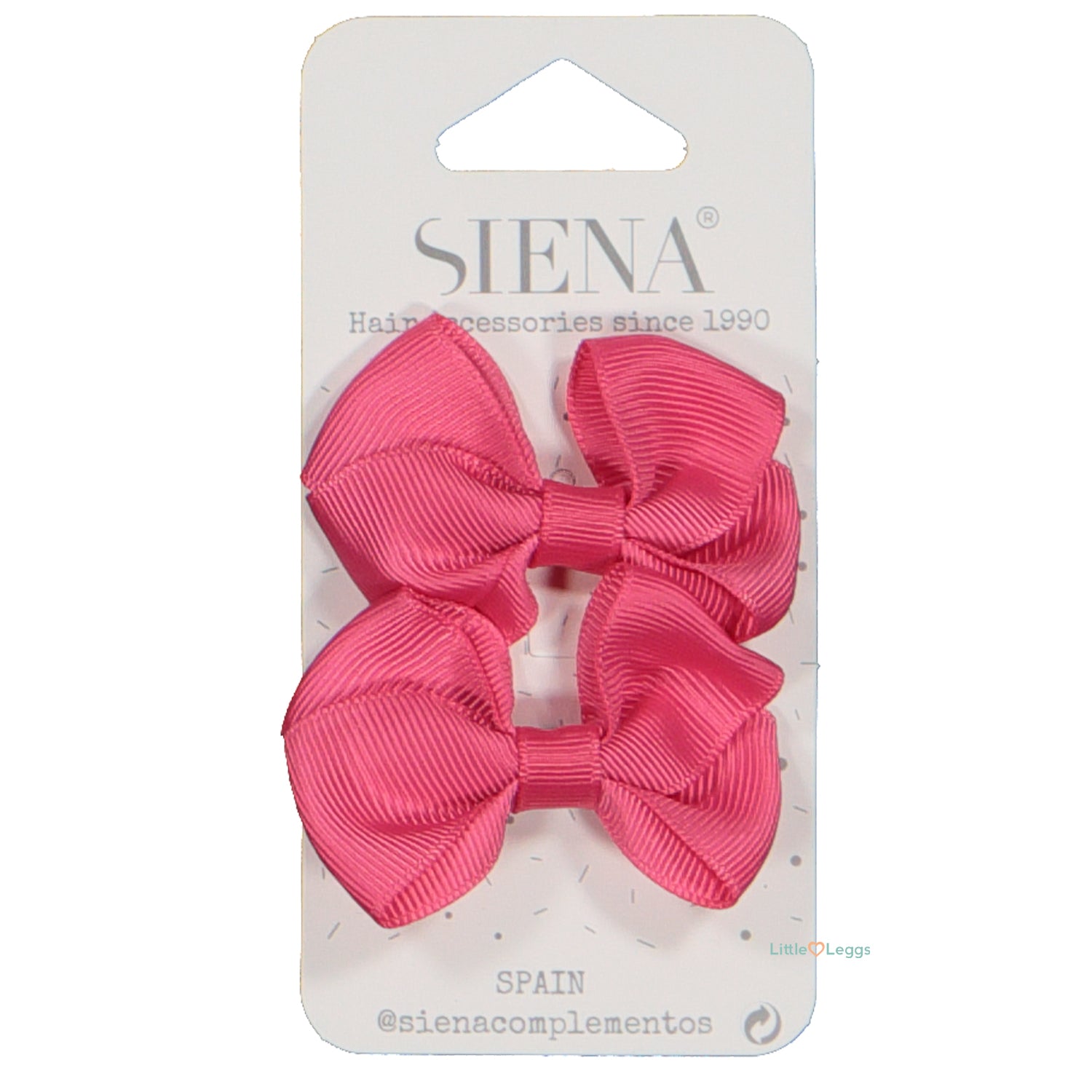 Fuchsia Pink Hair Clips x 2 - 2.5cm