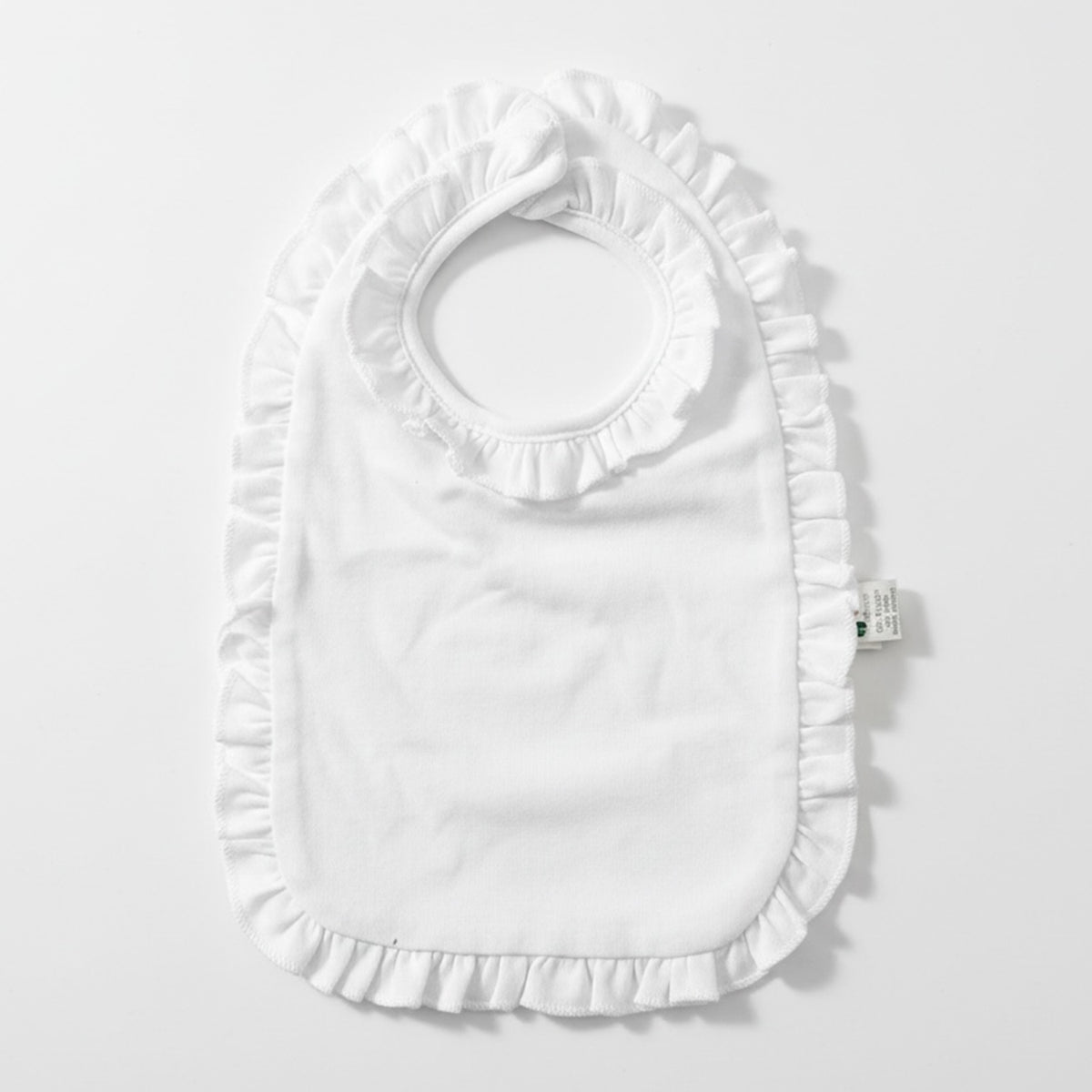 White Large Frill BIb