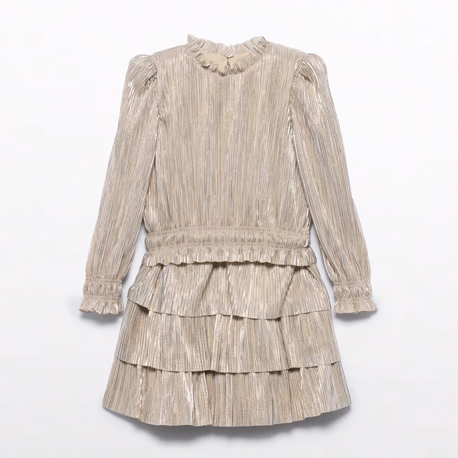 Gold Pleat Skirt Set