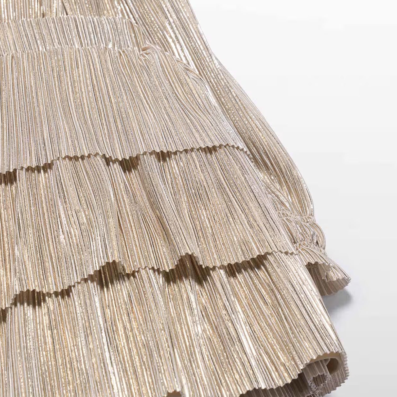 Gold Pleat Skirt Set