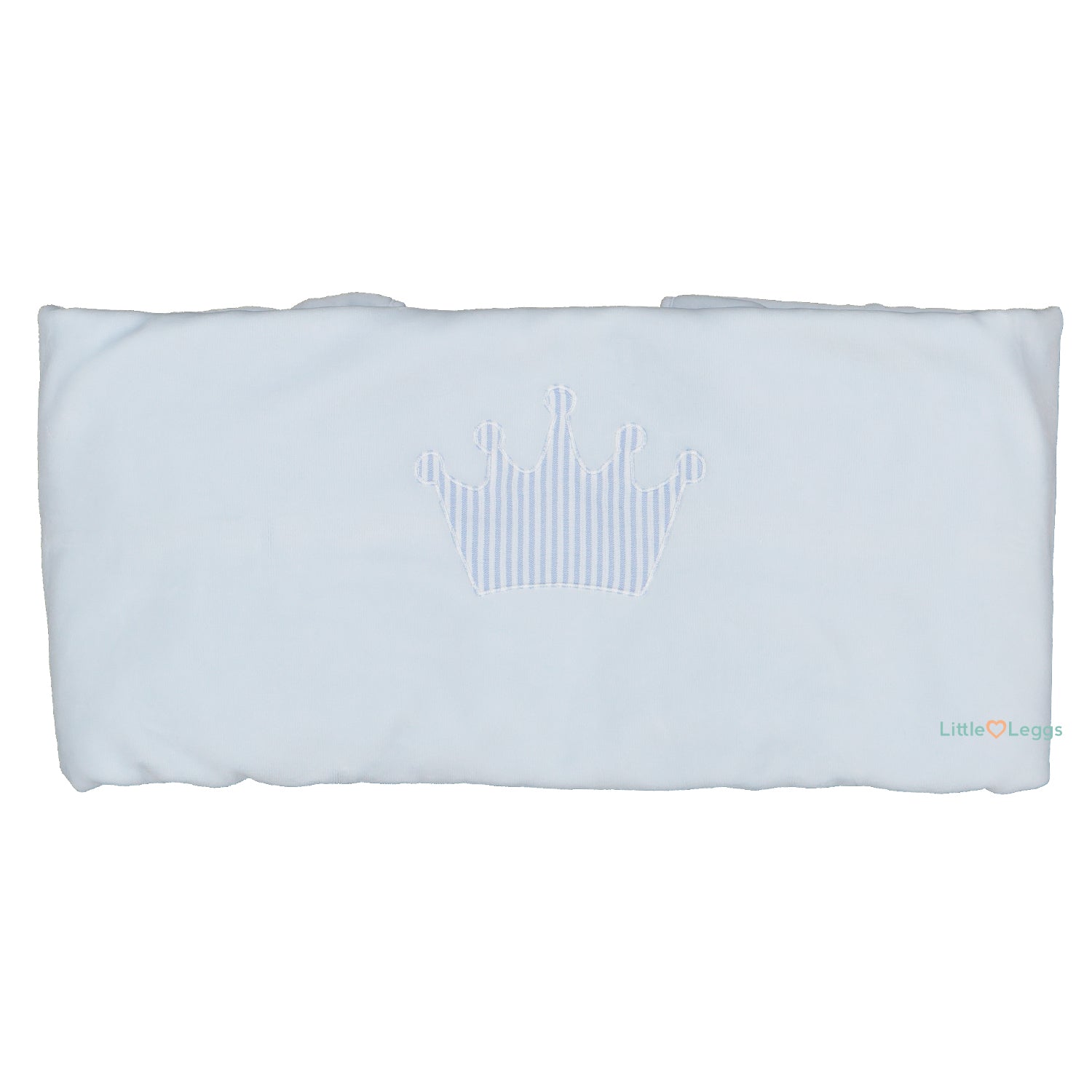 Blue Stripe Crown Velour Blanket