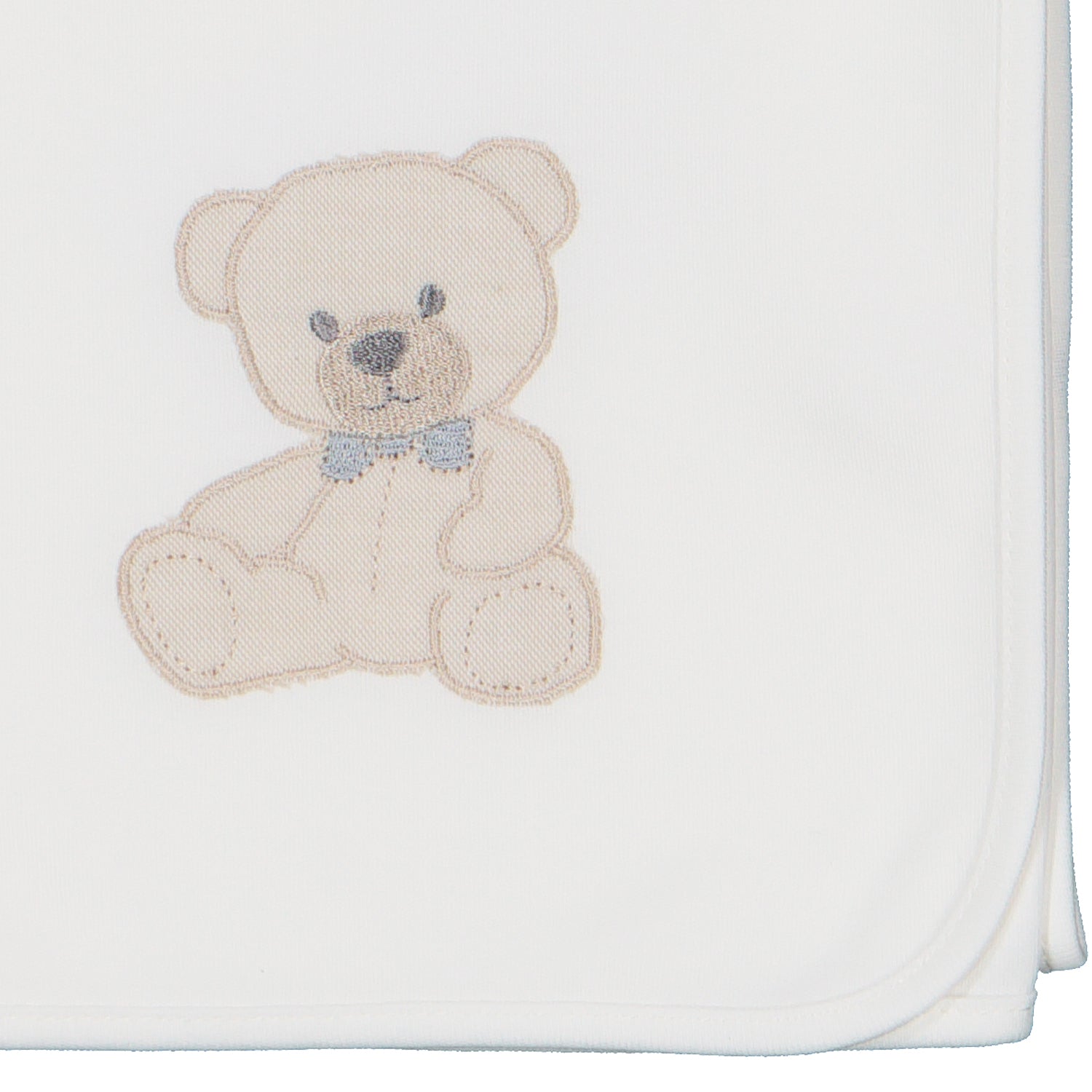 Ivory Cotton Teddy Burp Blanket