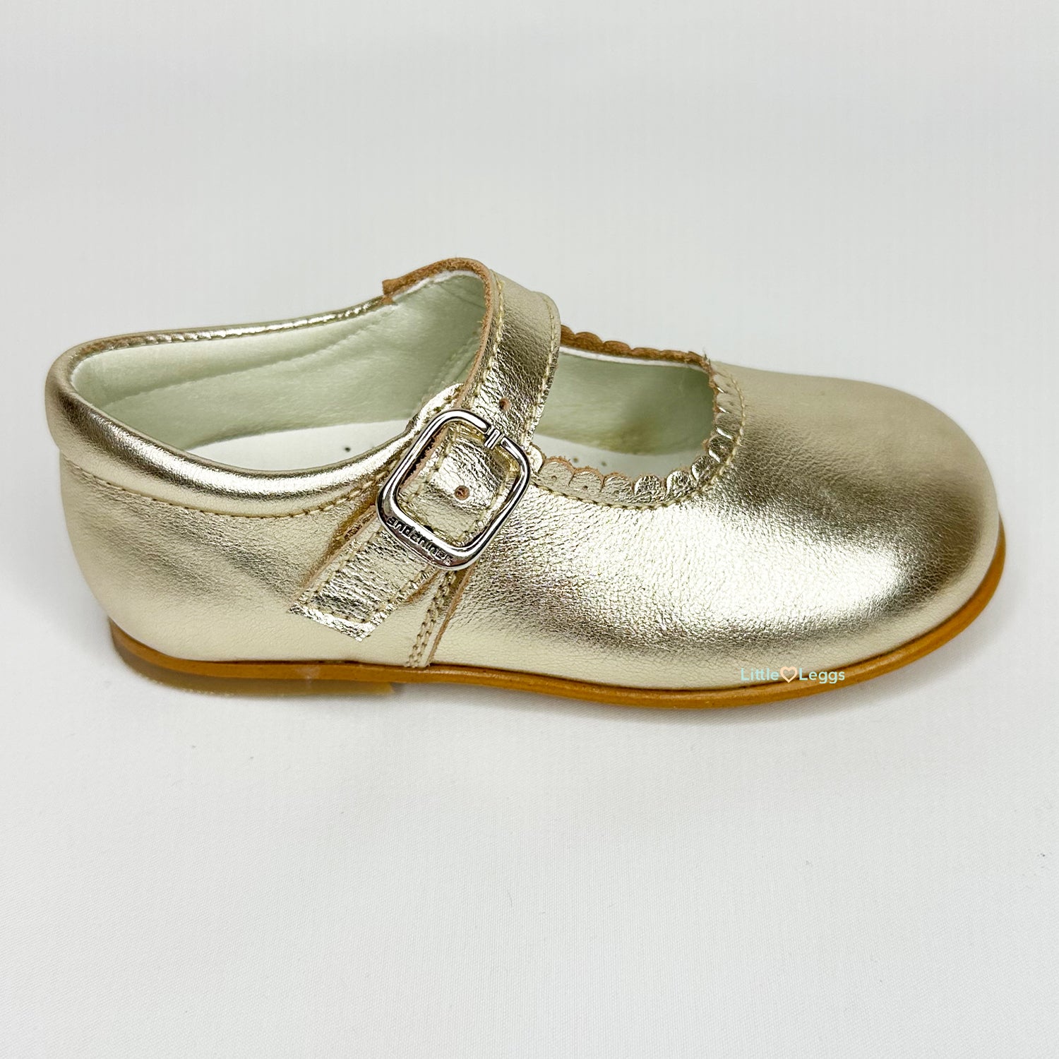 Champagne Leather Mary Jane Shoe