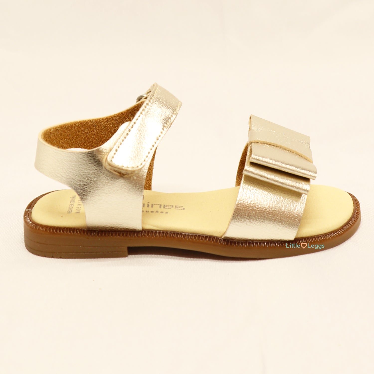 Metalic Gold Bow Sandal