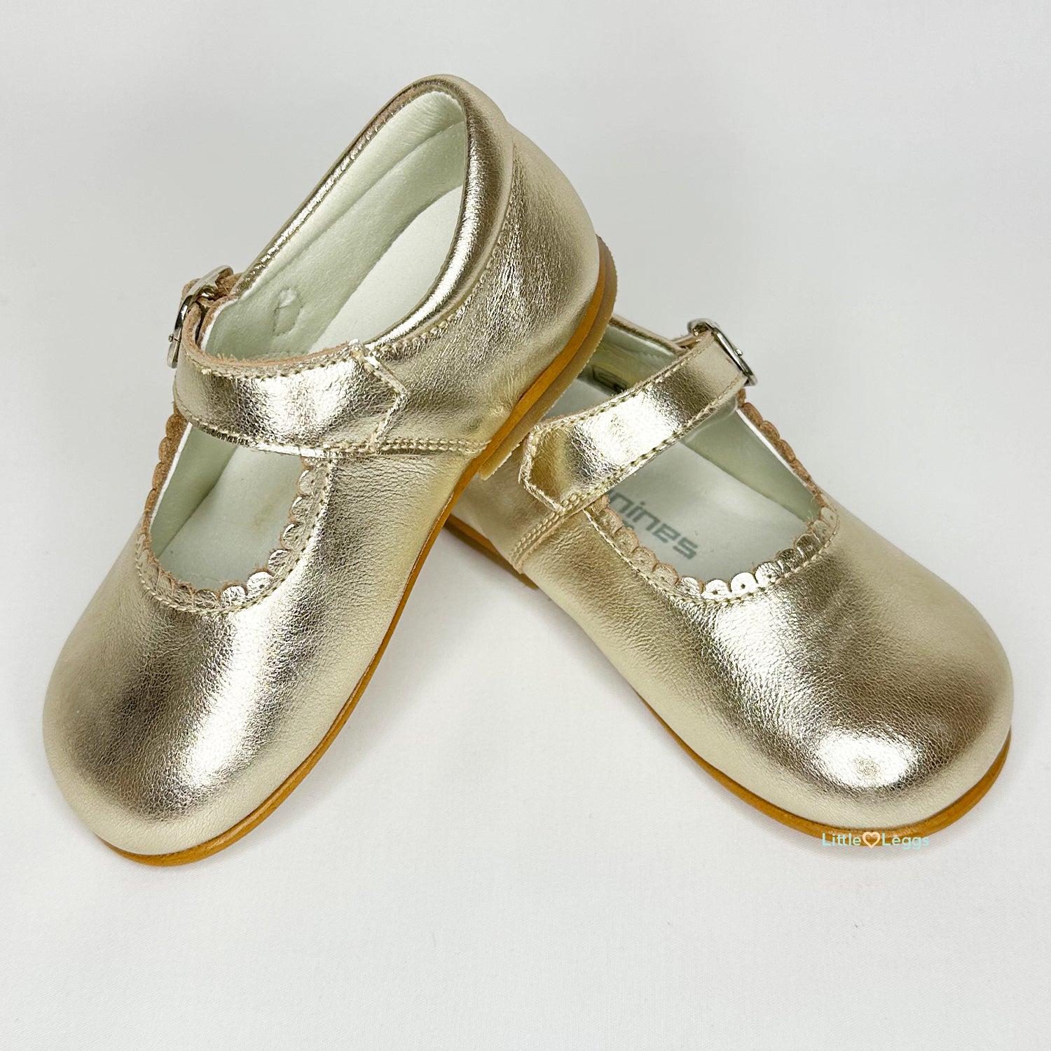 Champagne Leather Mary Jane Shoe