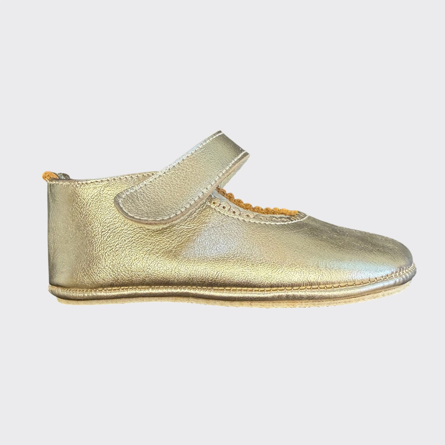 Gold Leather Mary Jane Pre-Walker