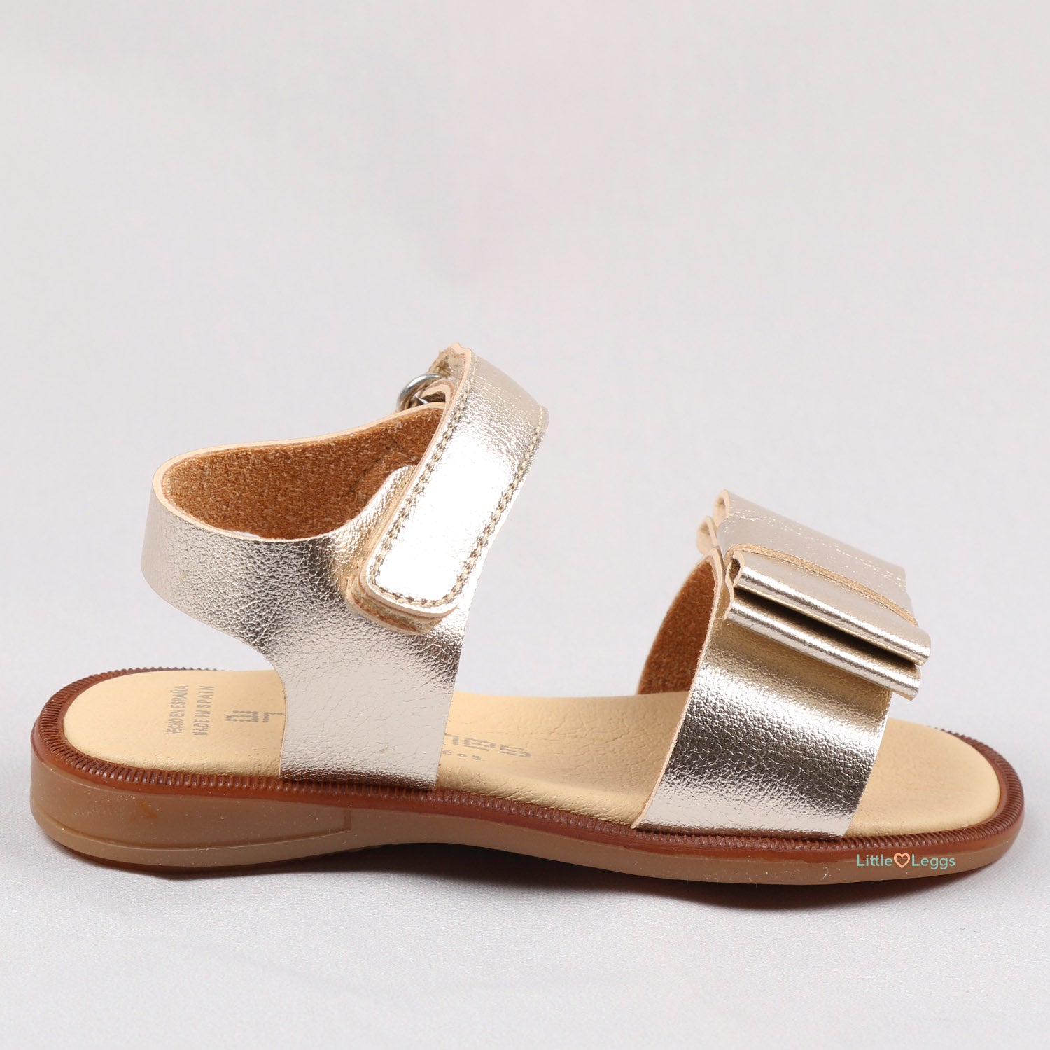 Metallic Gold Bow Sandal