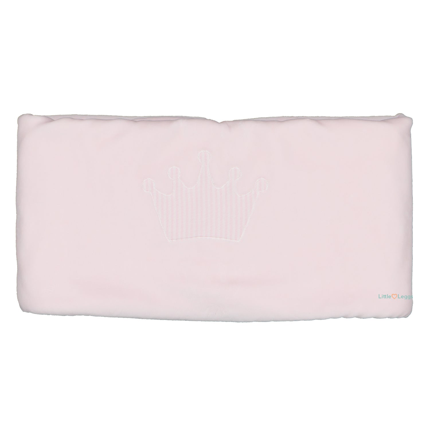 Pink Stripe Crown Velour Blanket