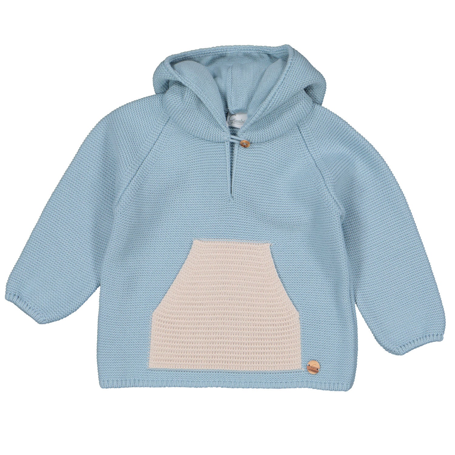Blue Hooded Knit Outfit
