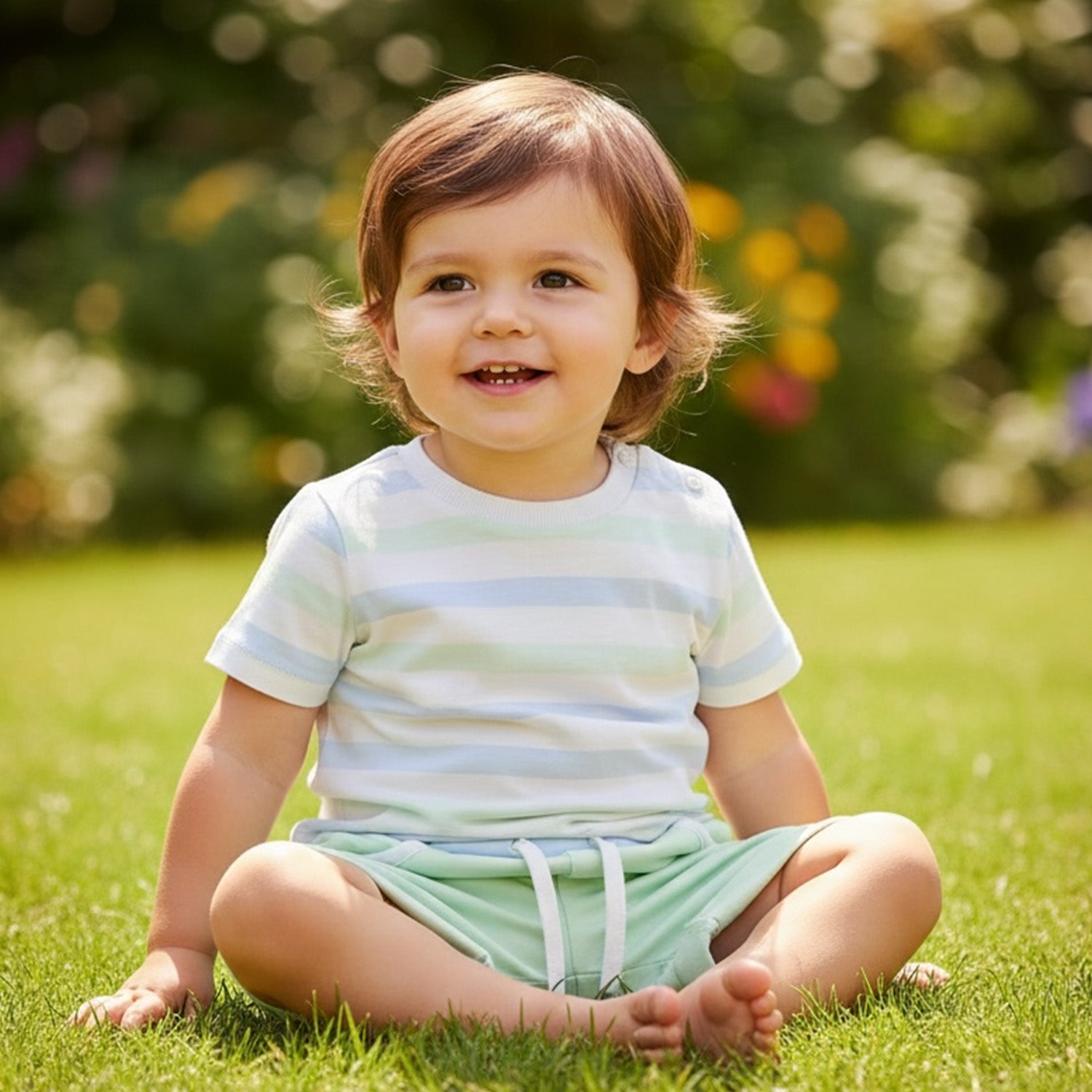 Mint Stripe Short Set