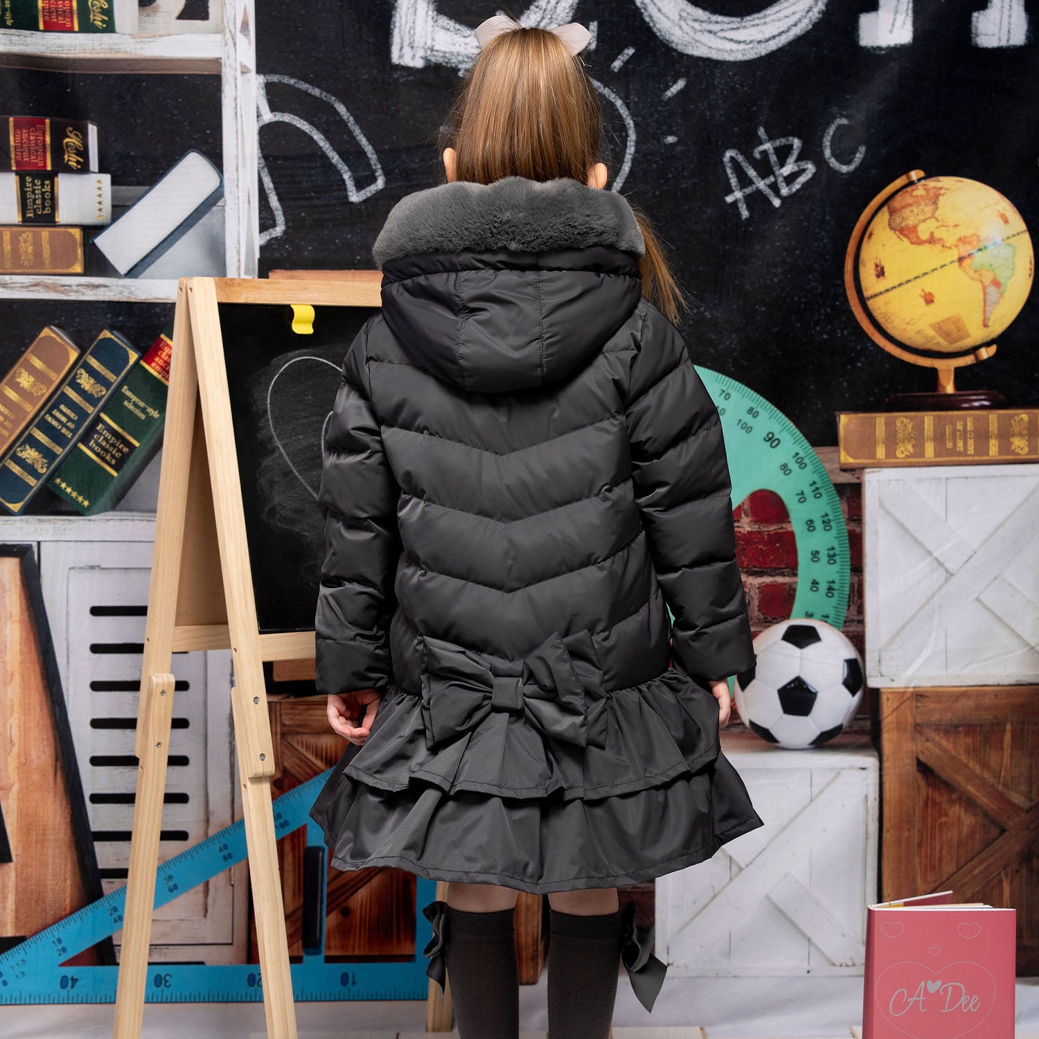 Grey Padded School Coat