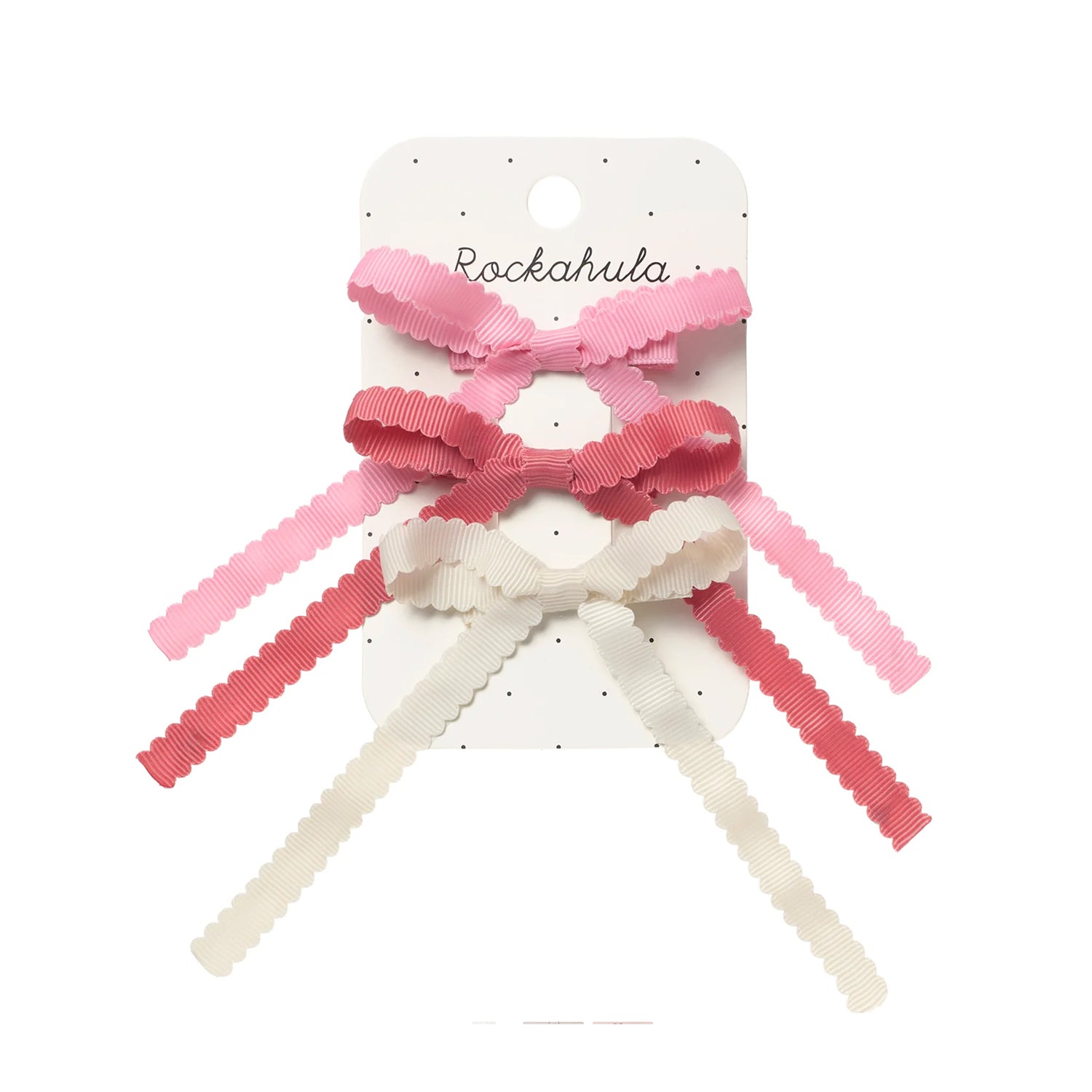Scalloped Bow Tie Clips 3 Pack
