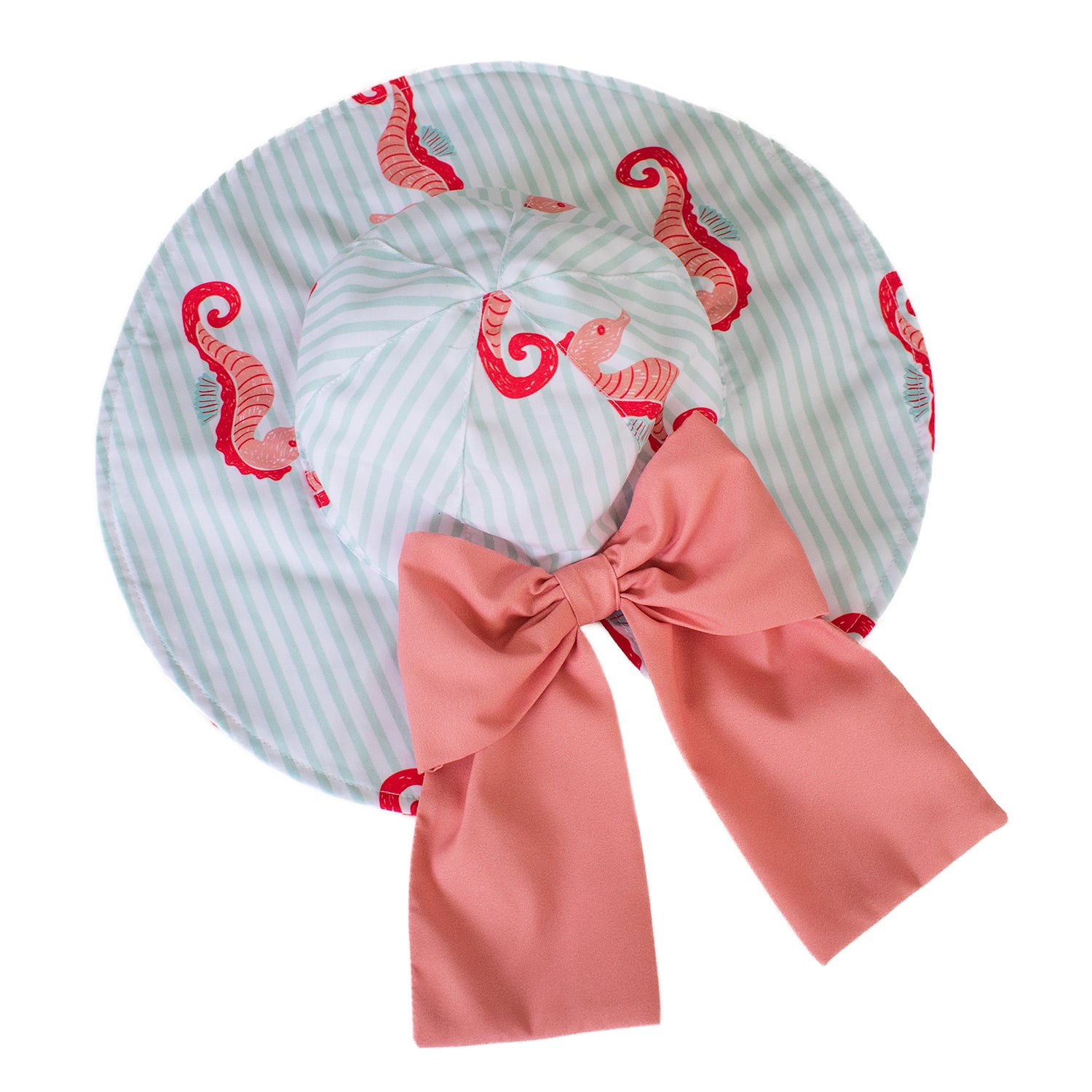 Seahorse Girls Bow Sun Hat