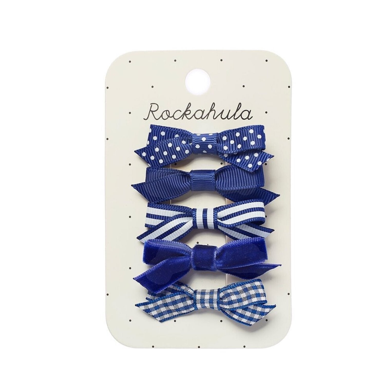 Blue School Bow Clips