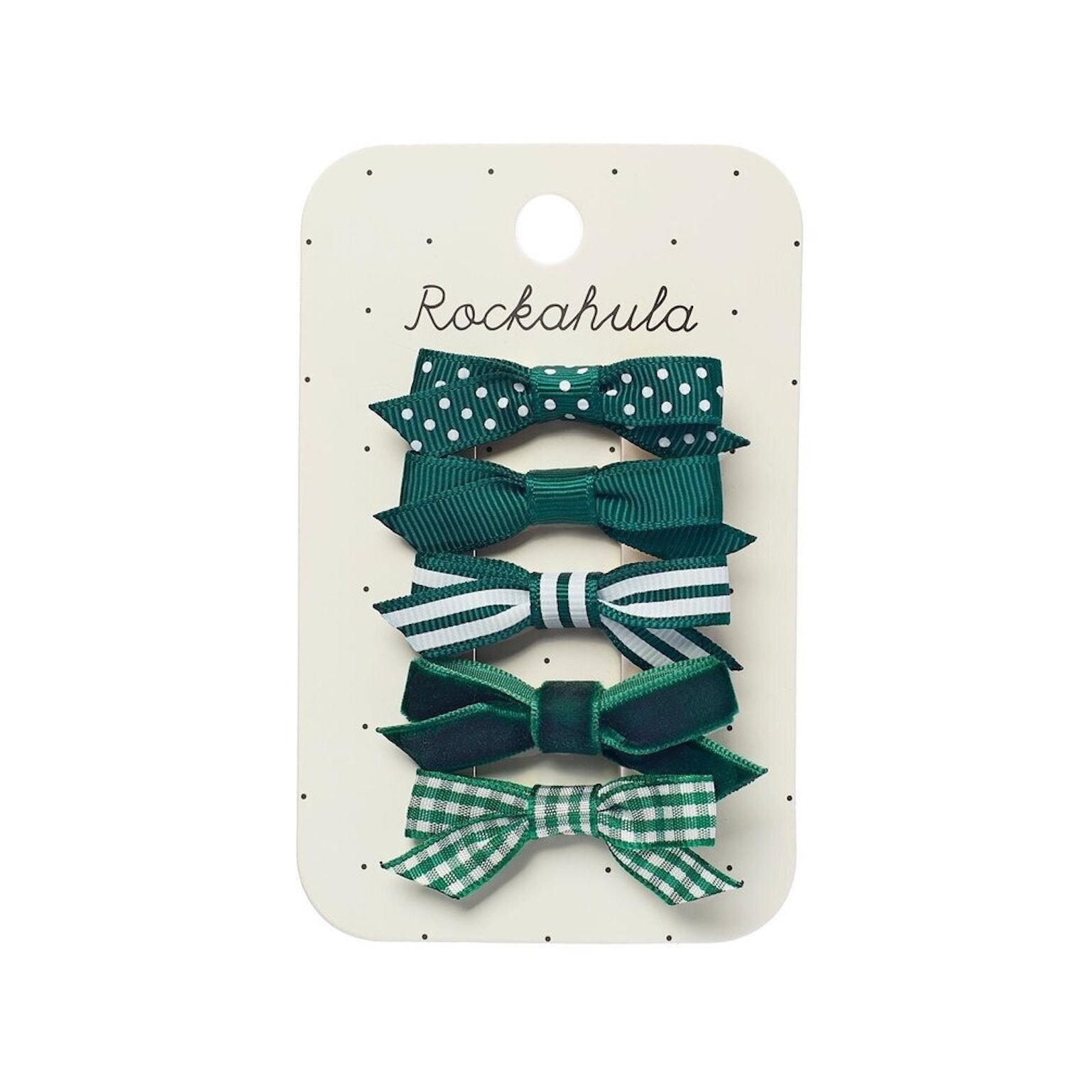 Green School Bow Clips