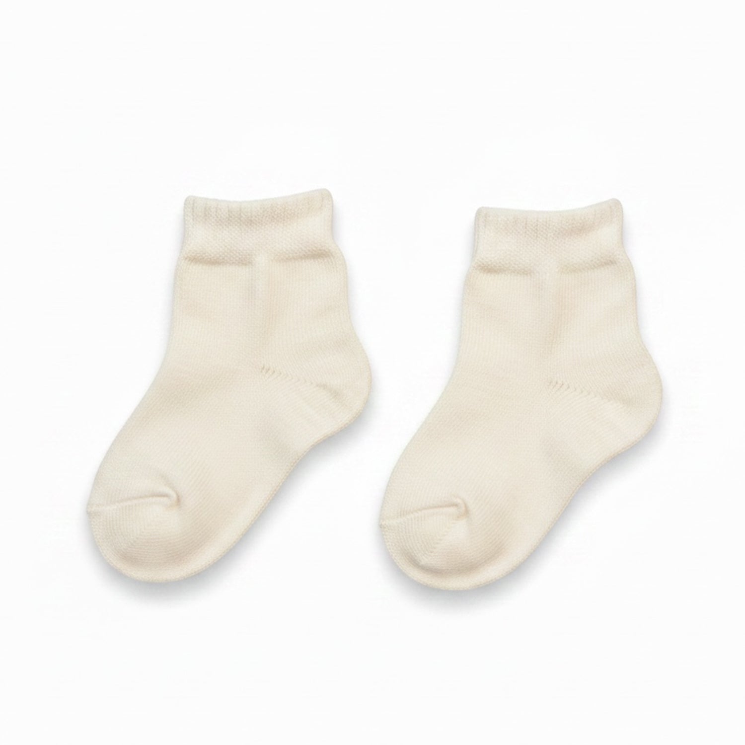 Ivory Plain Ankle Socks