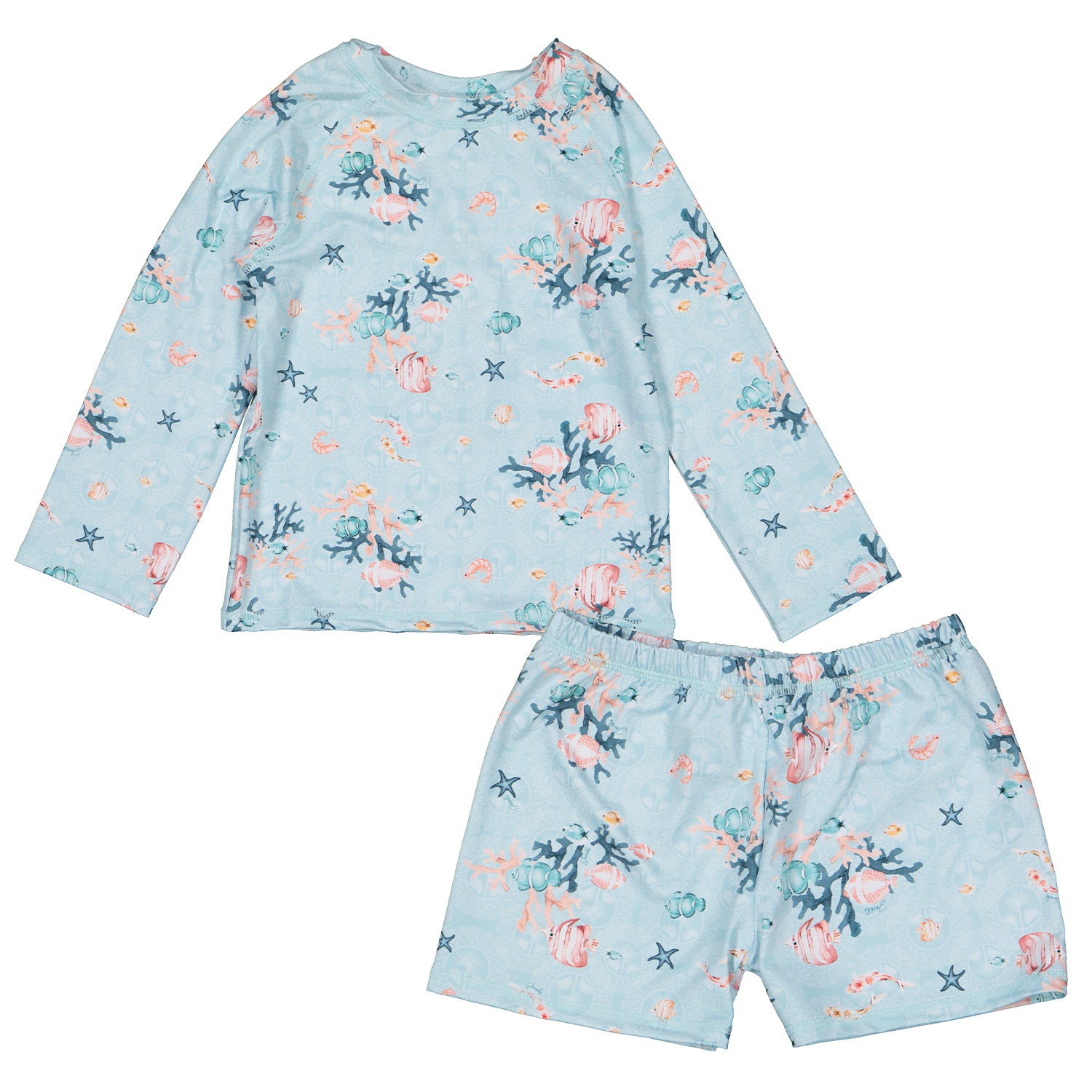 Pale Blue Long Sleeved Swim-Set