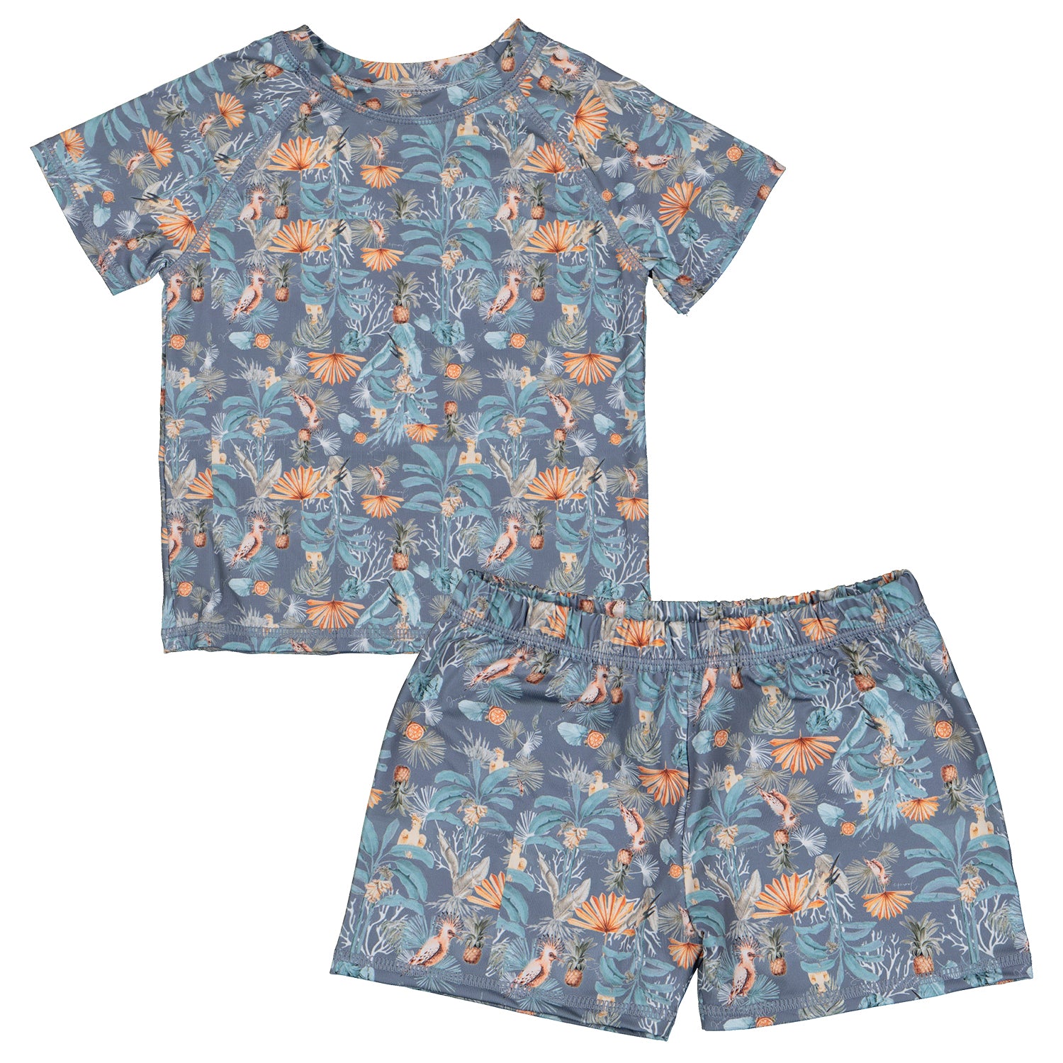 Blue Short Sleeved Swim-Set