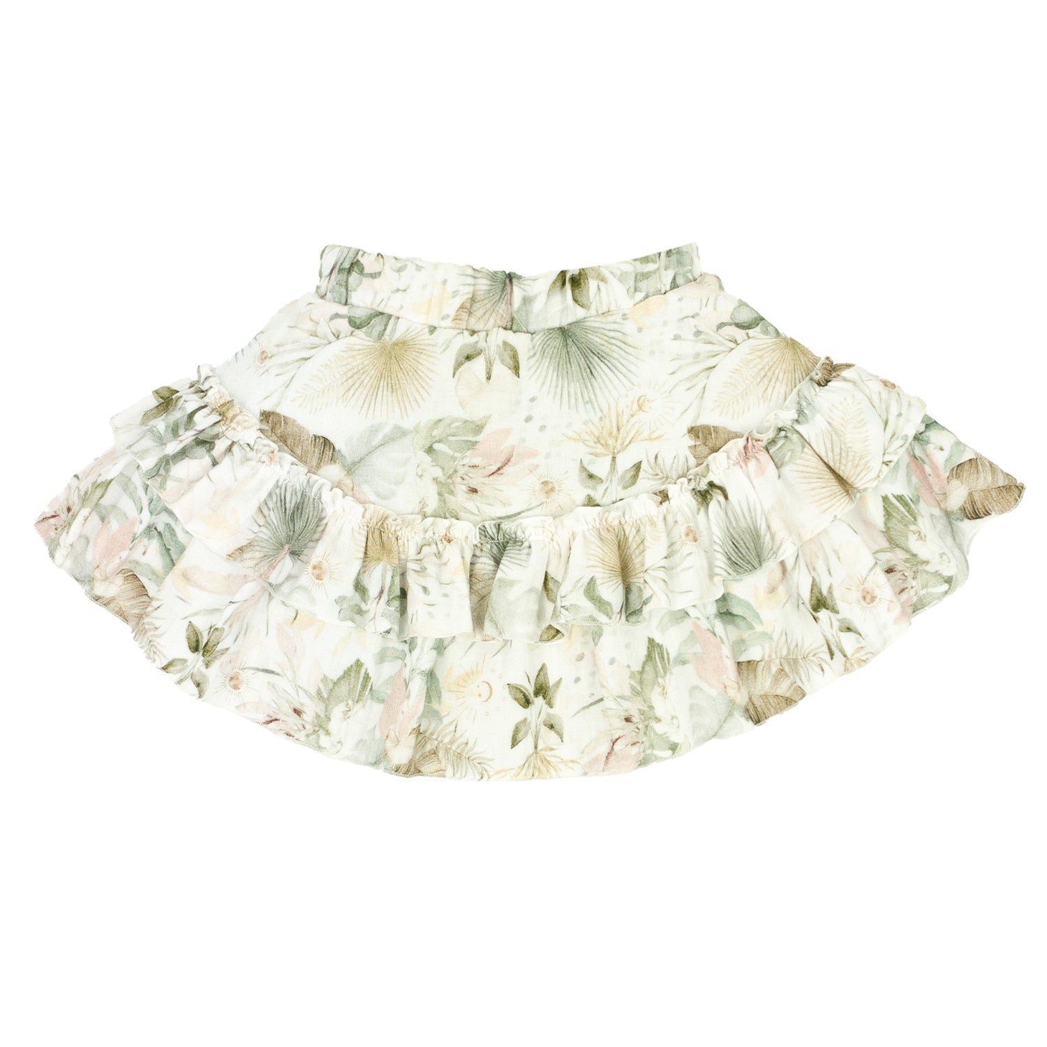 Floral Frill Blouse & Skirt