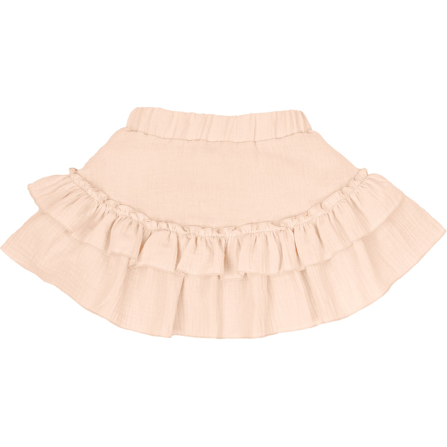 Peach Frill Blouse & Skirt