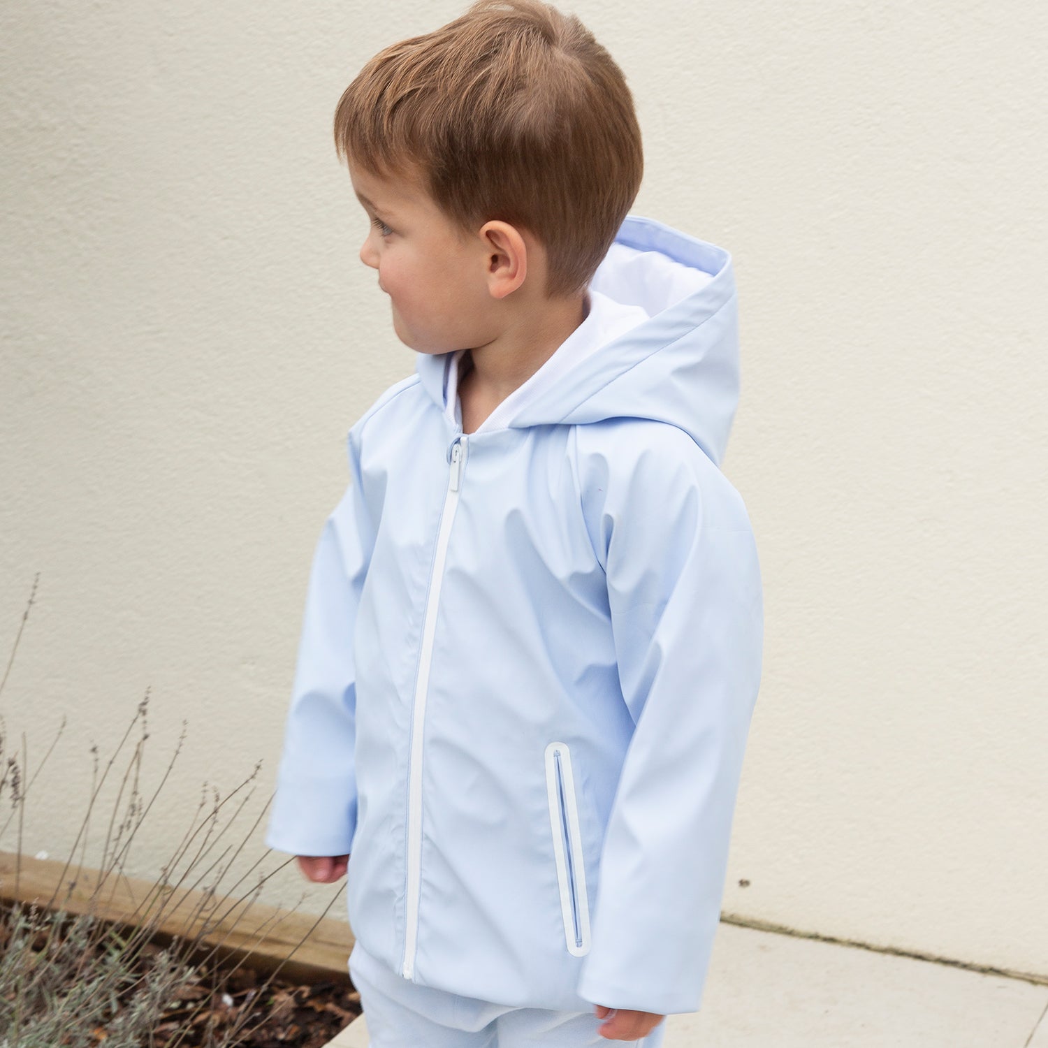 Pale Blue Rain Mac