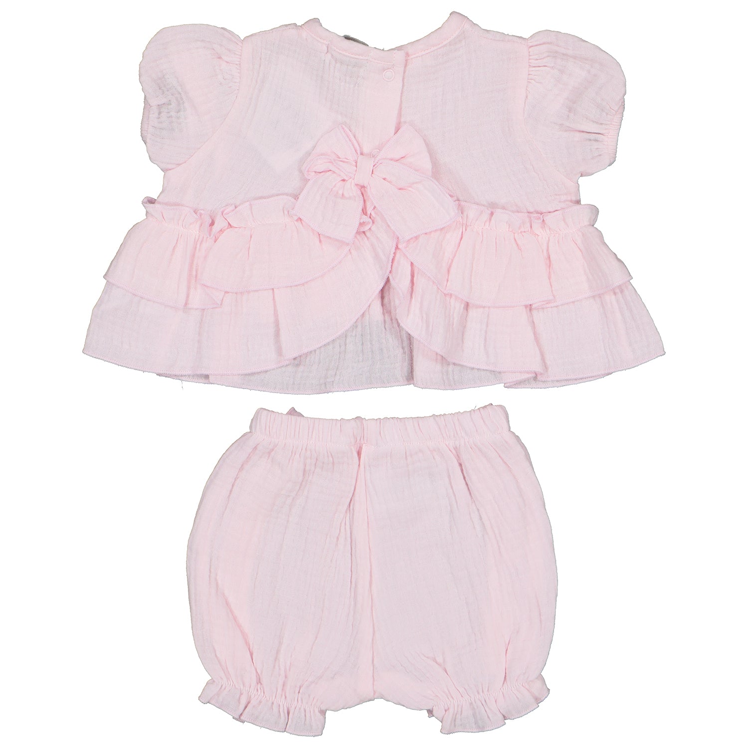 Pink Crepe Short Set