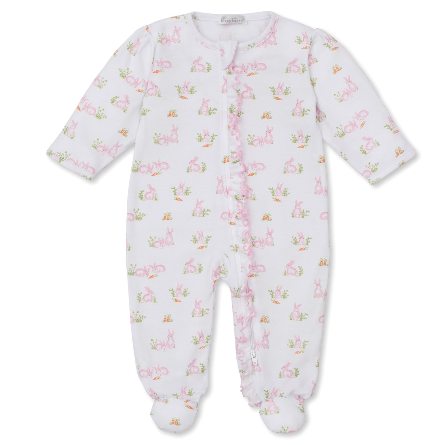 Pink Bunny Zip Babygrow