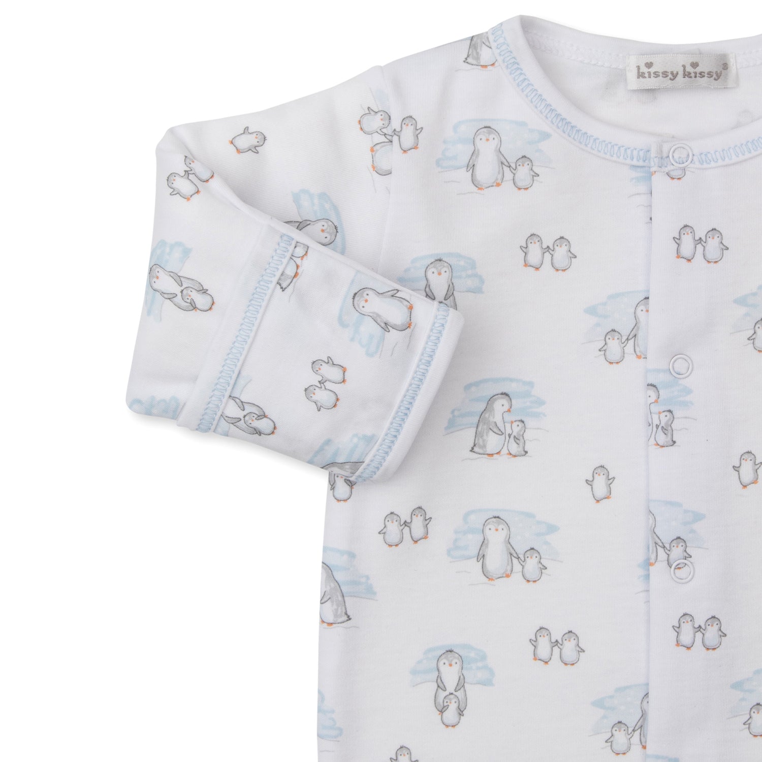 Blue Snow Penguin Babygrow