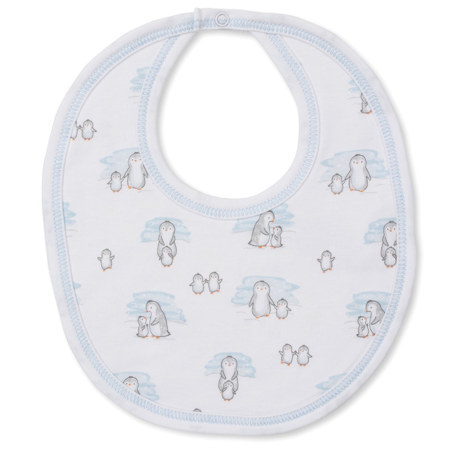 Blue Snow Penguin Bib