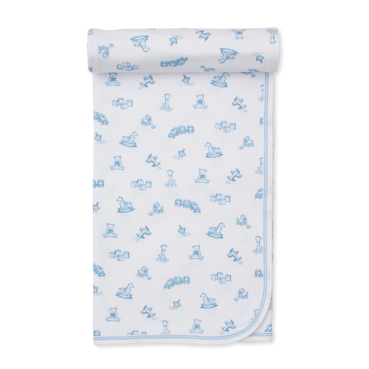 Blue Traditional Toy Print Blanket