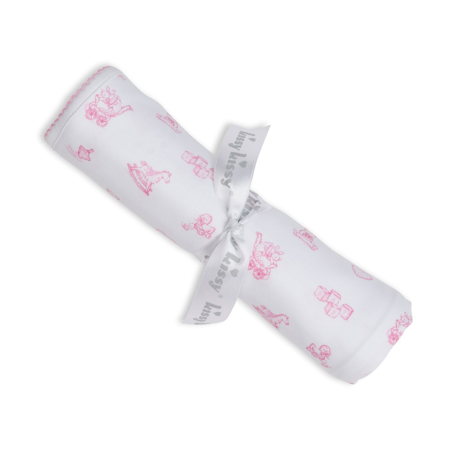 Pink Traditional Toy Print Blanket