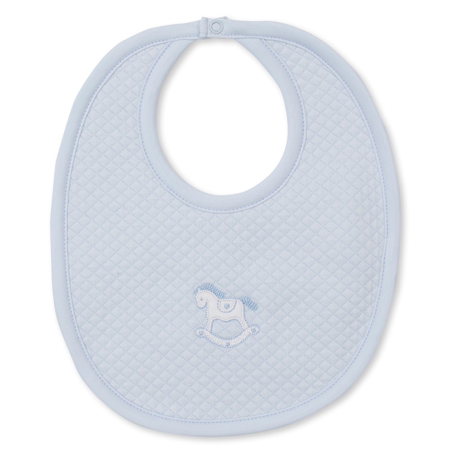 Blue Rocking Horse Bib