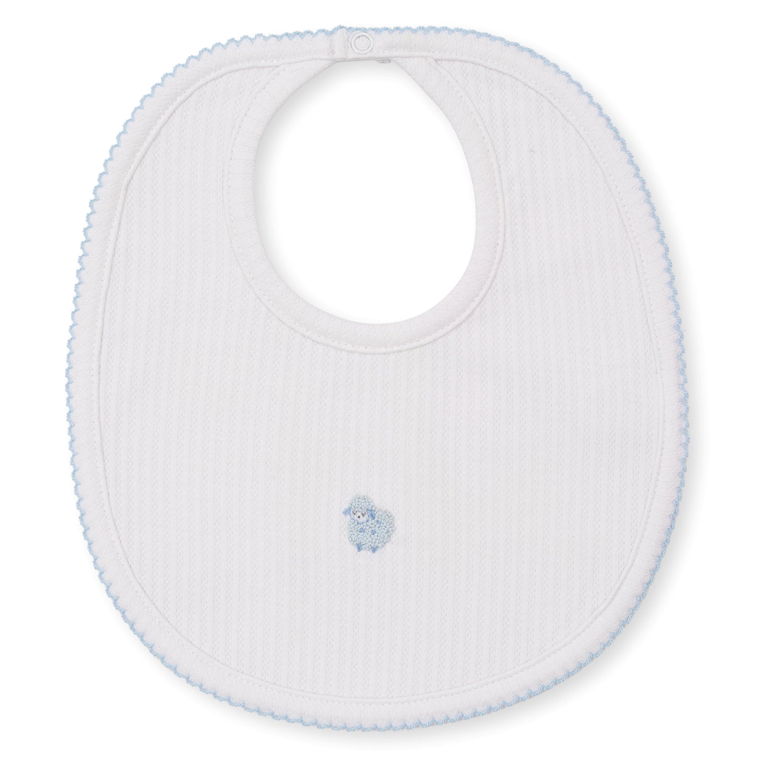 Blue Sheep Embroidered Bib