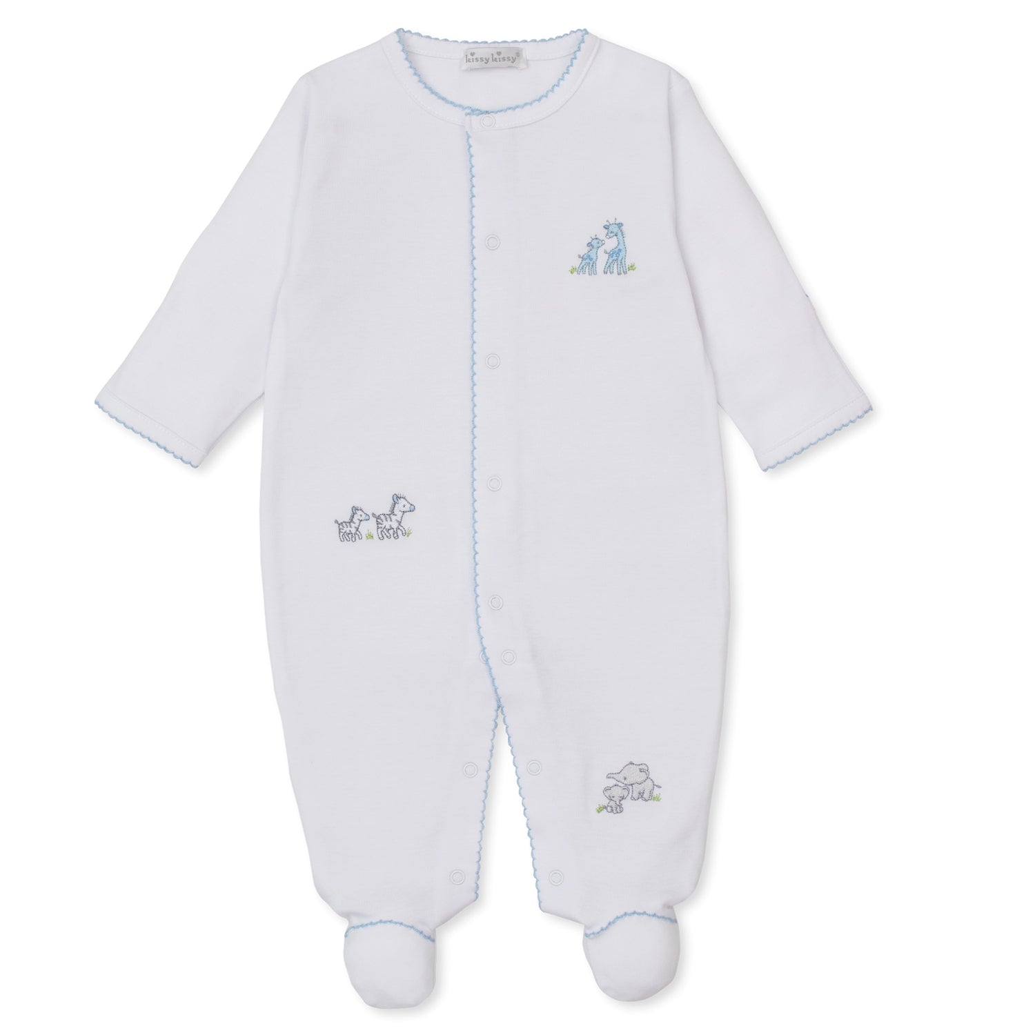 Embroided Safari Animal Babygrow