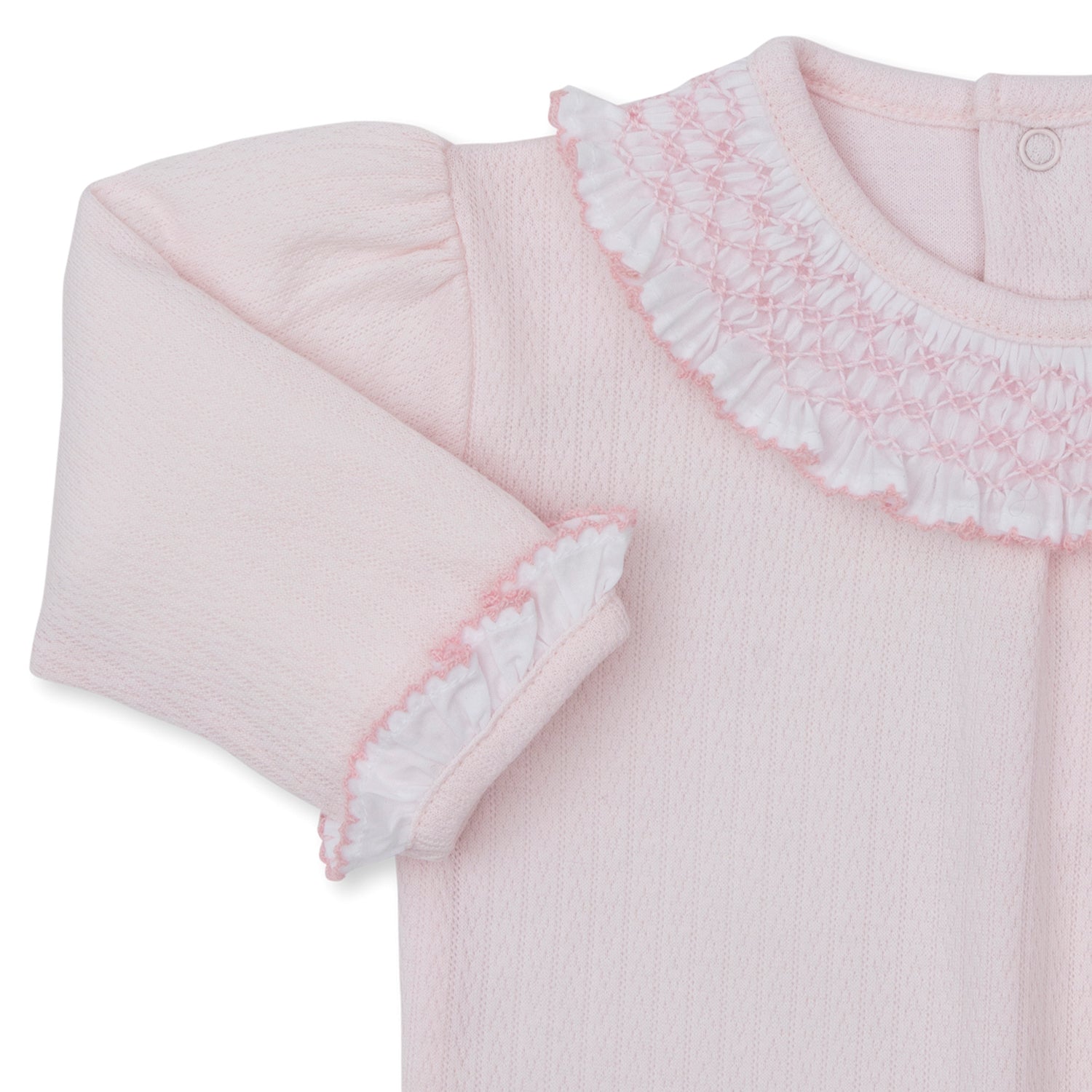 Pink Smocked Babygrow