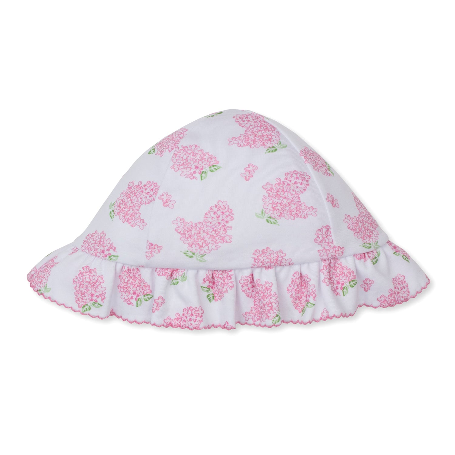 Pink Hydrangea Print Floppy Hat