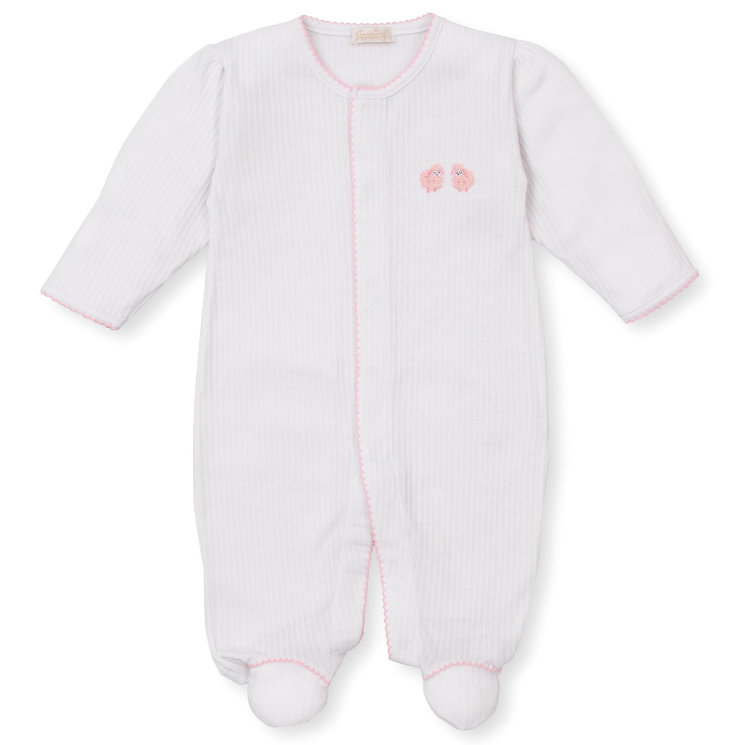 Pink Sheep Embroidered Babygrow