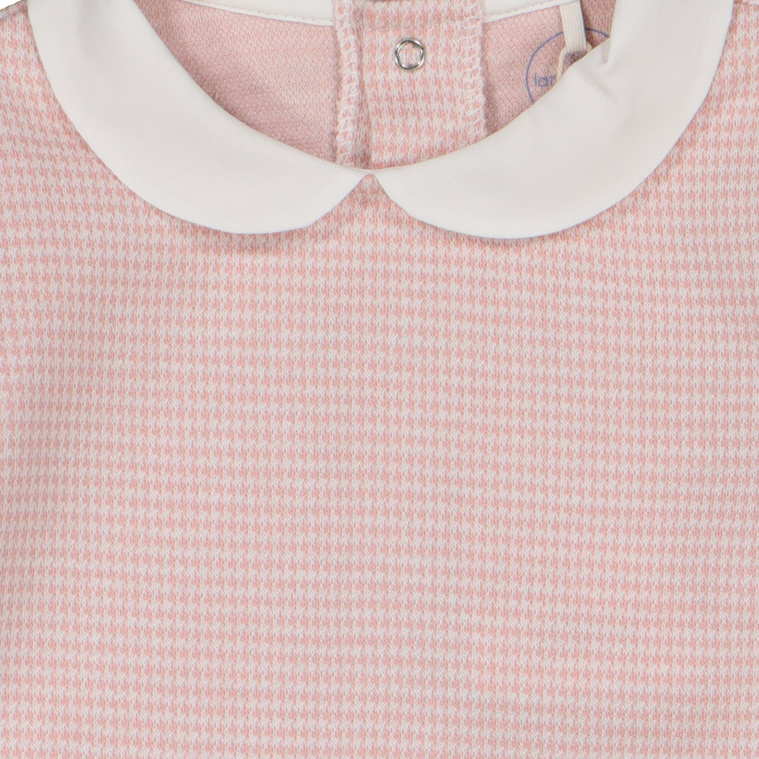 Old Pink Houndstooth Babygrow