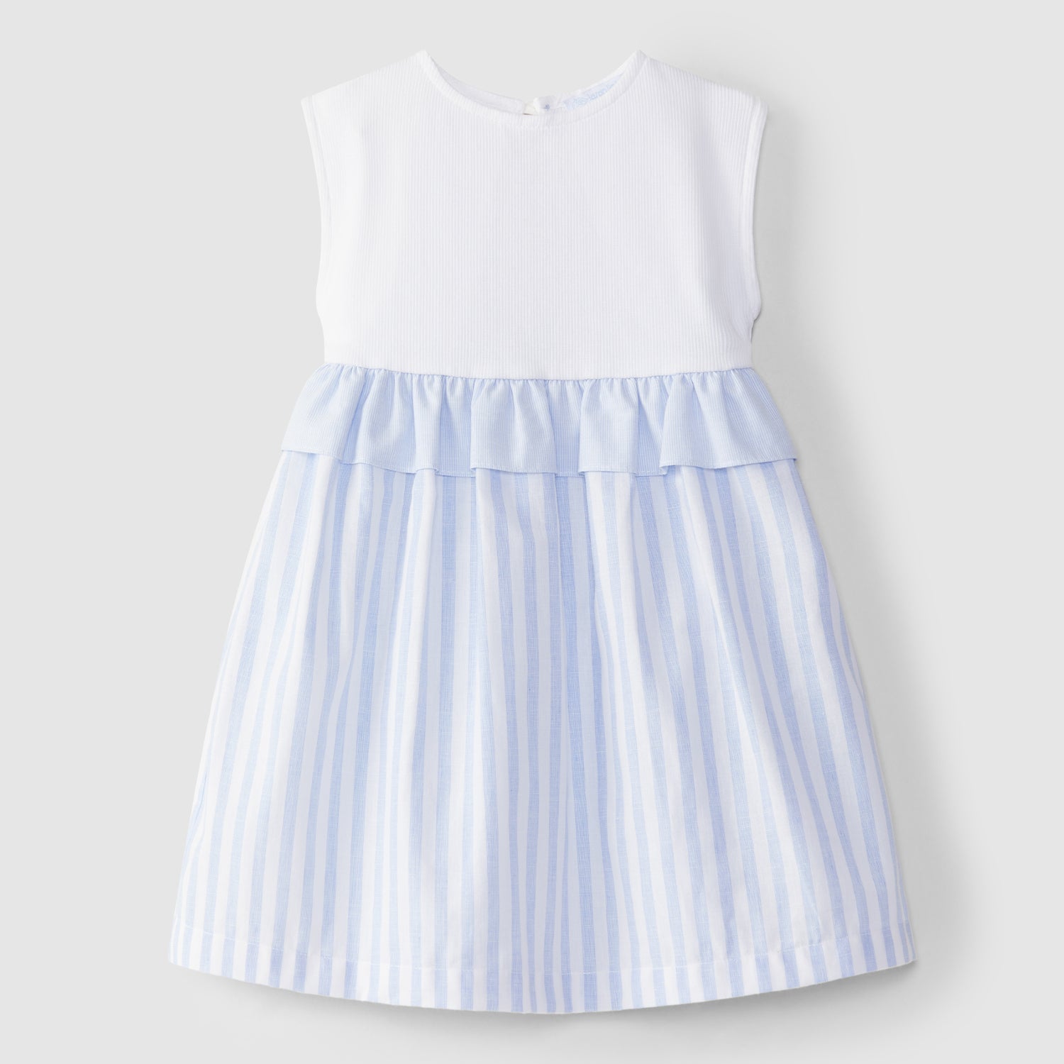 White and Blue Stripe Dress