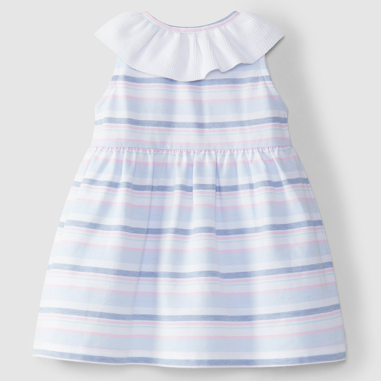 Blue Stripe Pique Dress