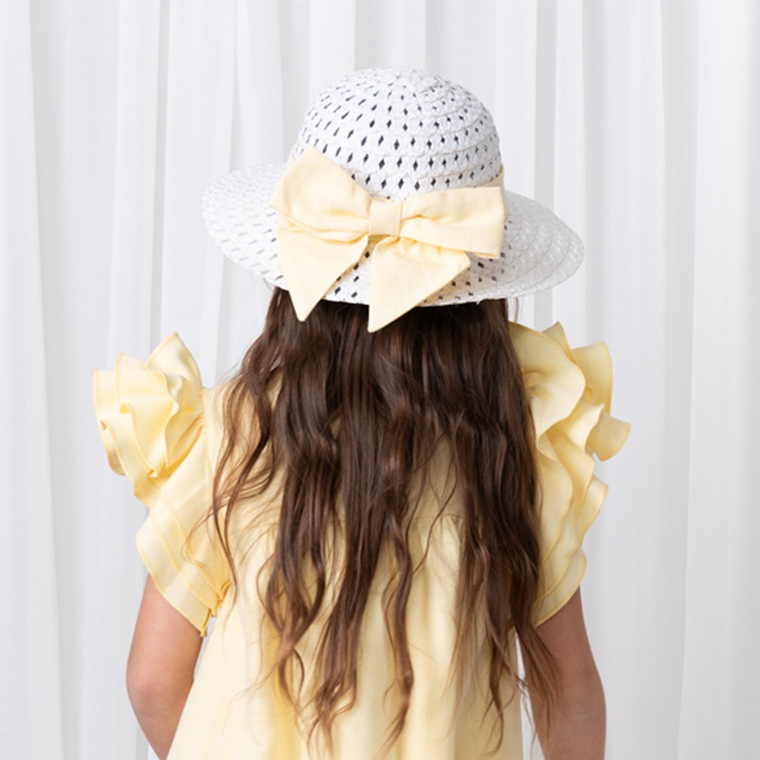 Lemon Linen Bow Hat