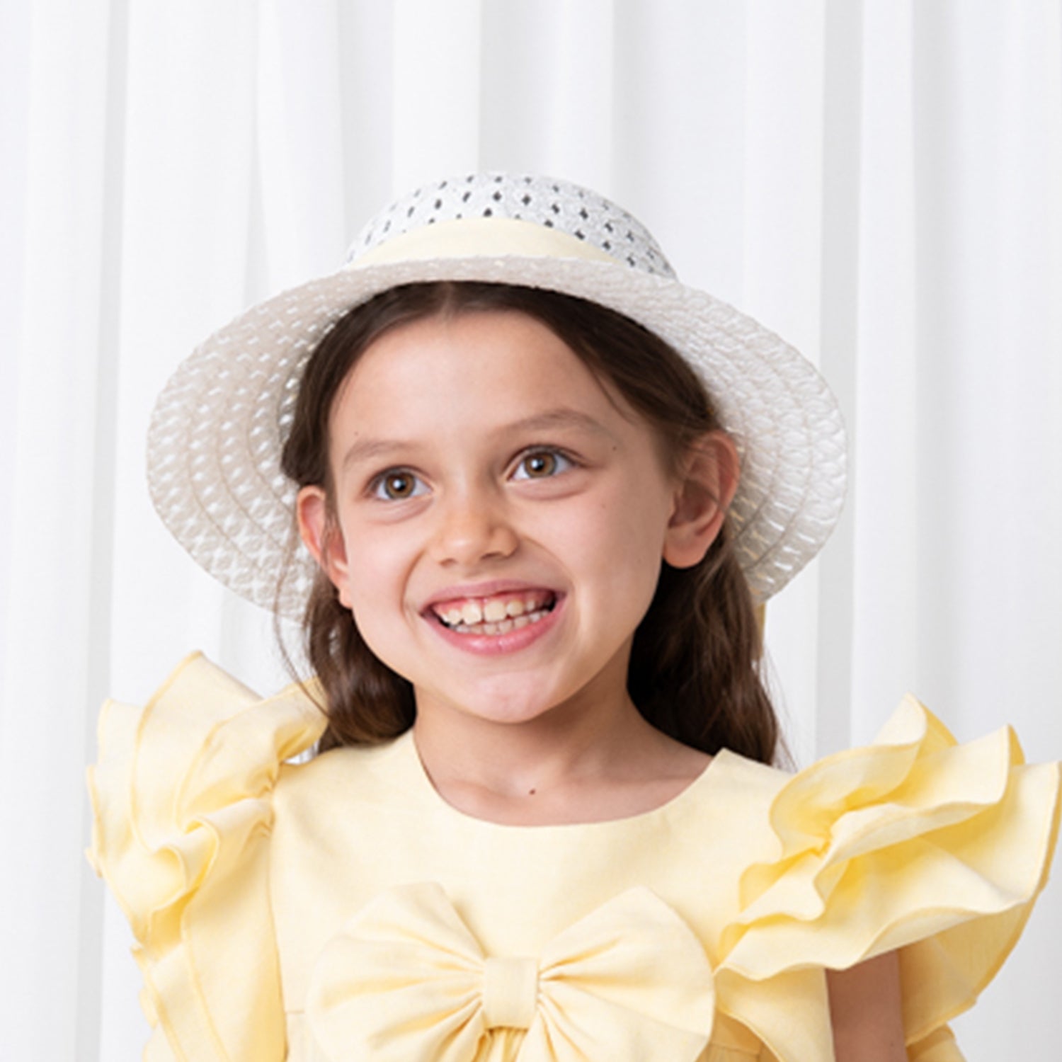 Lemon Linen Bow Hat