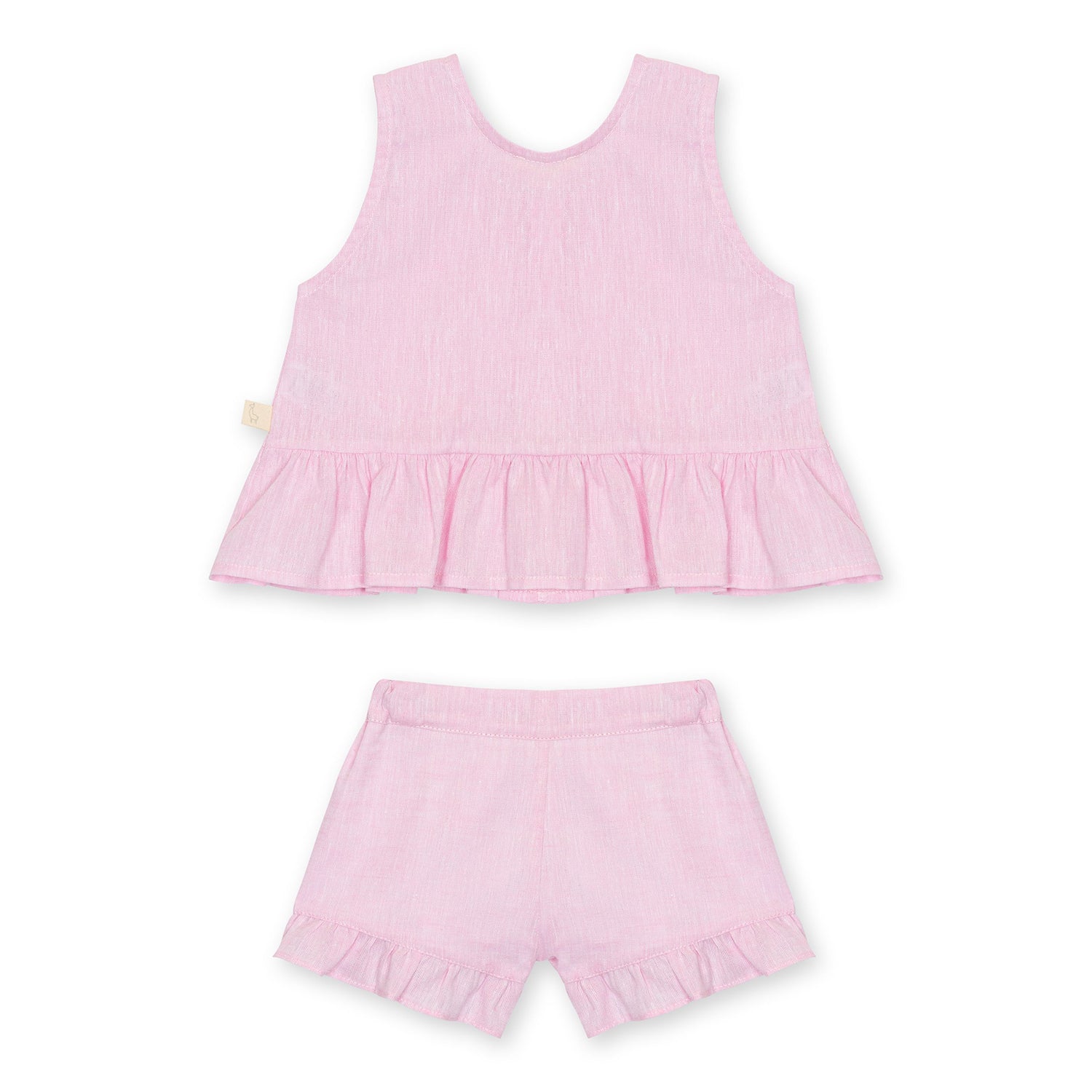 Pink Linen Short Set