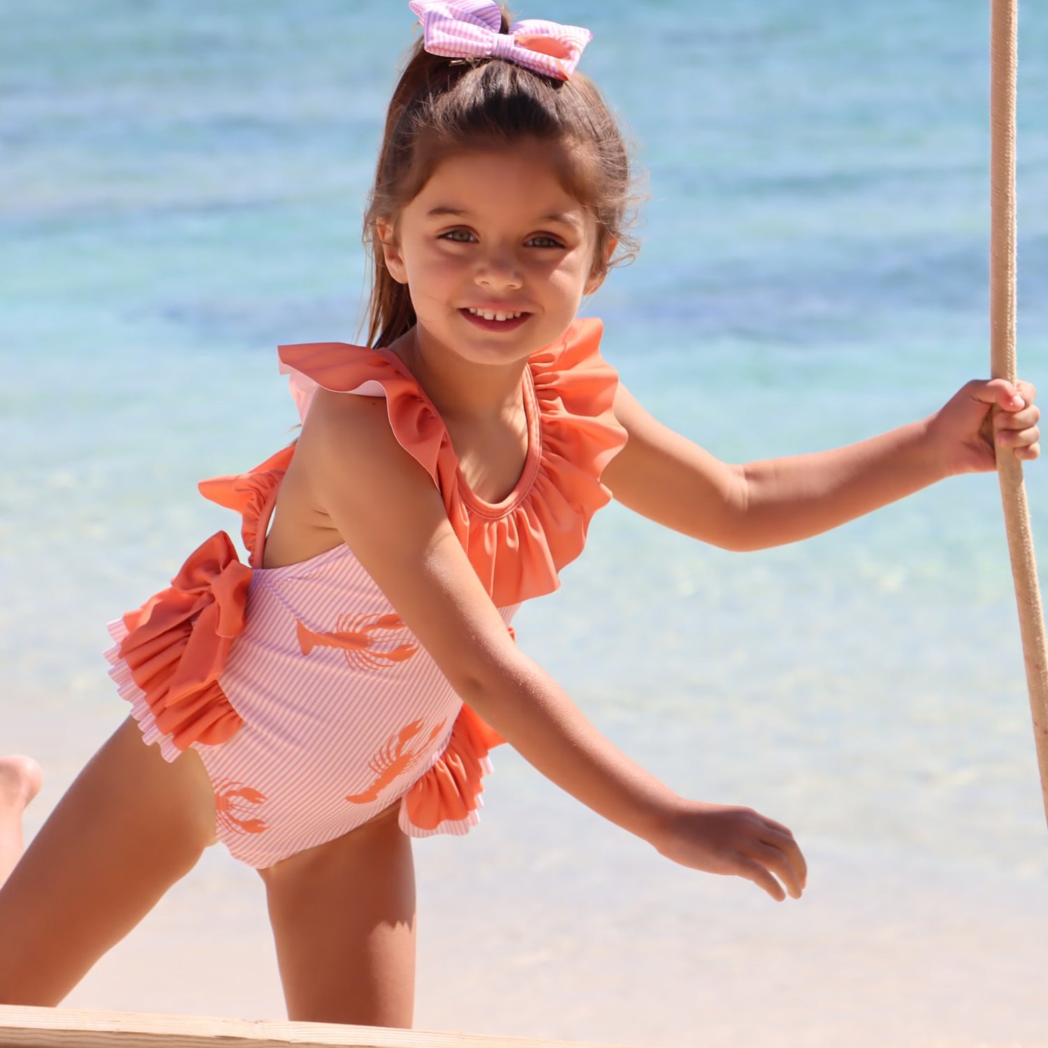 Lobster Frill Neck Swimsuit