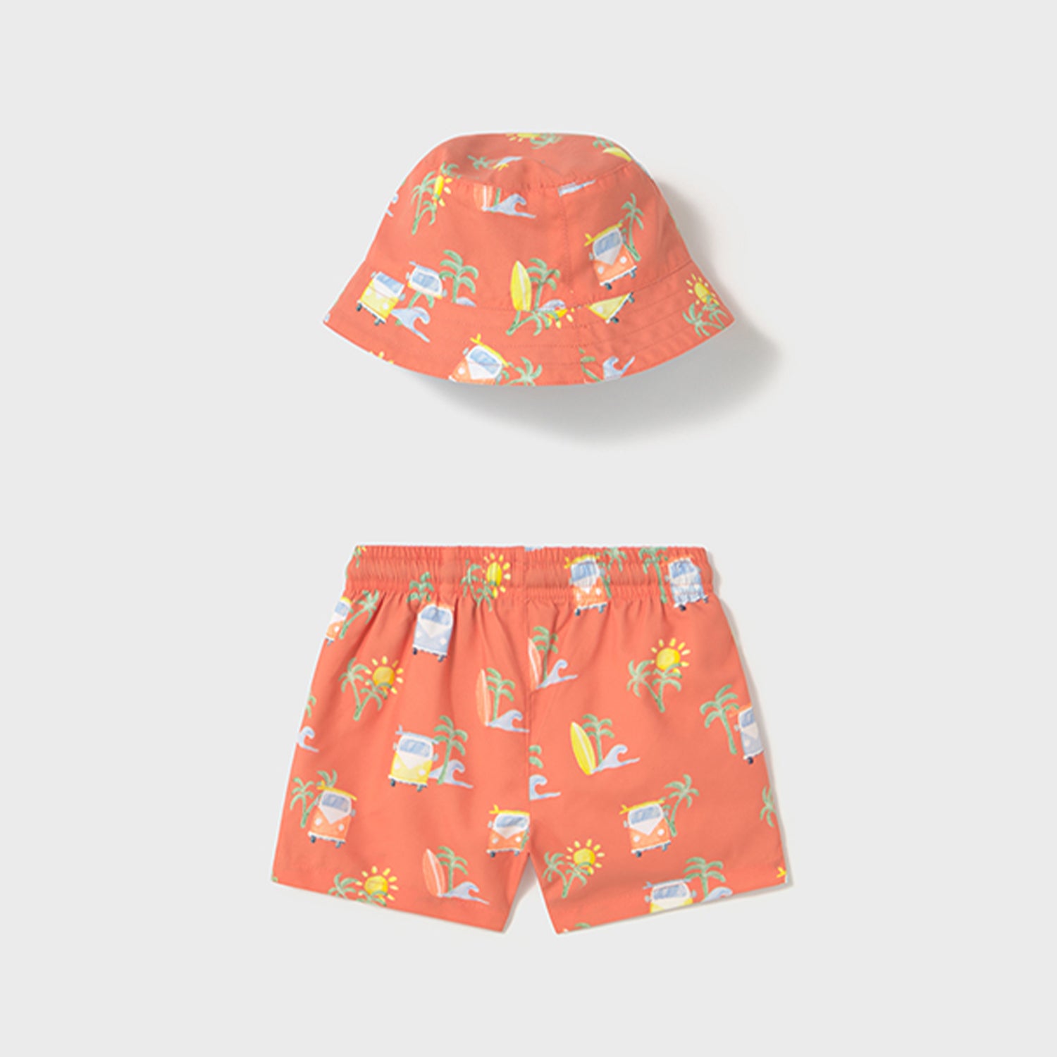 Orange Camper Van Swimshorts & Hat