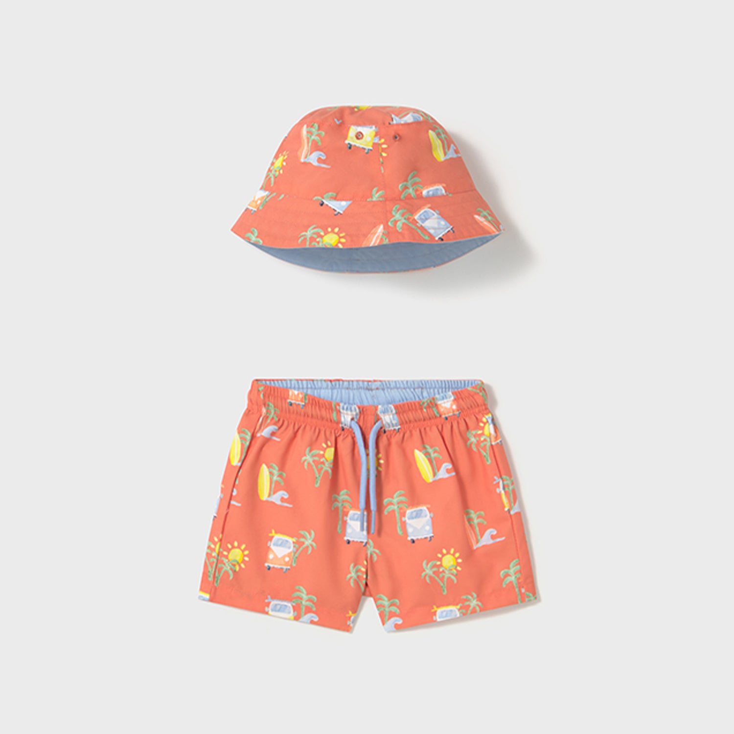 Orange Camper Van Swimshorts & Hat